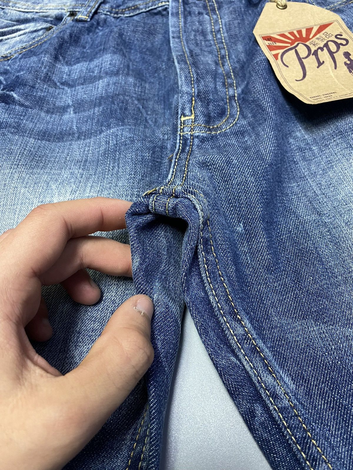 Japanese Brand × Prps NWT PRPS Distressed Blue Denim Jeans Size US 33 - 8 Thumbnail