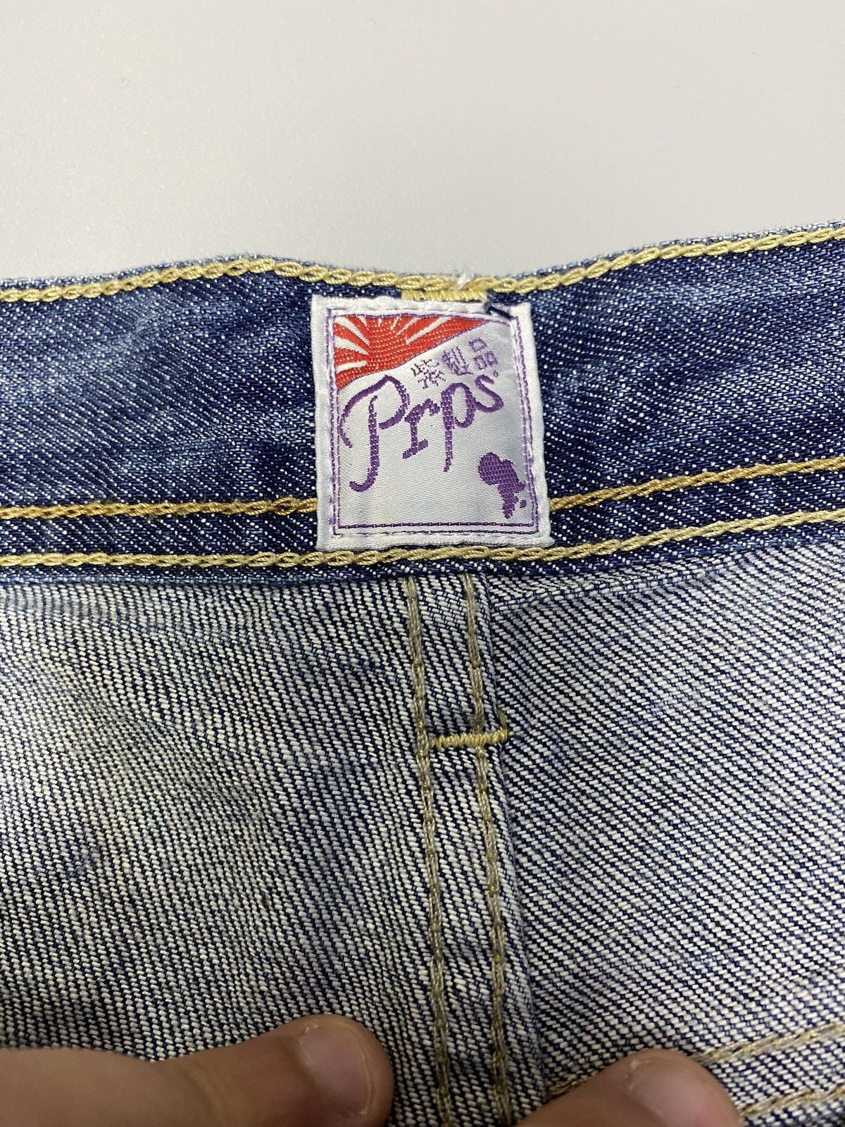 Japanese Brand × Prps NWT PRPS Distressed Blue Denim Jeans Size US 33 - 19 Thumbnail