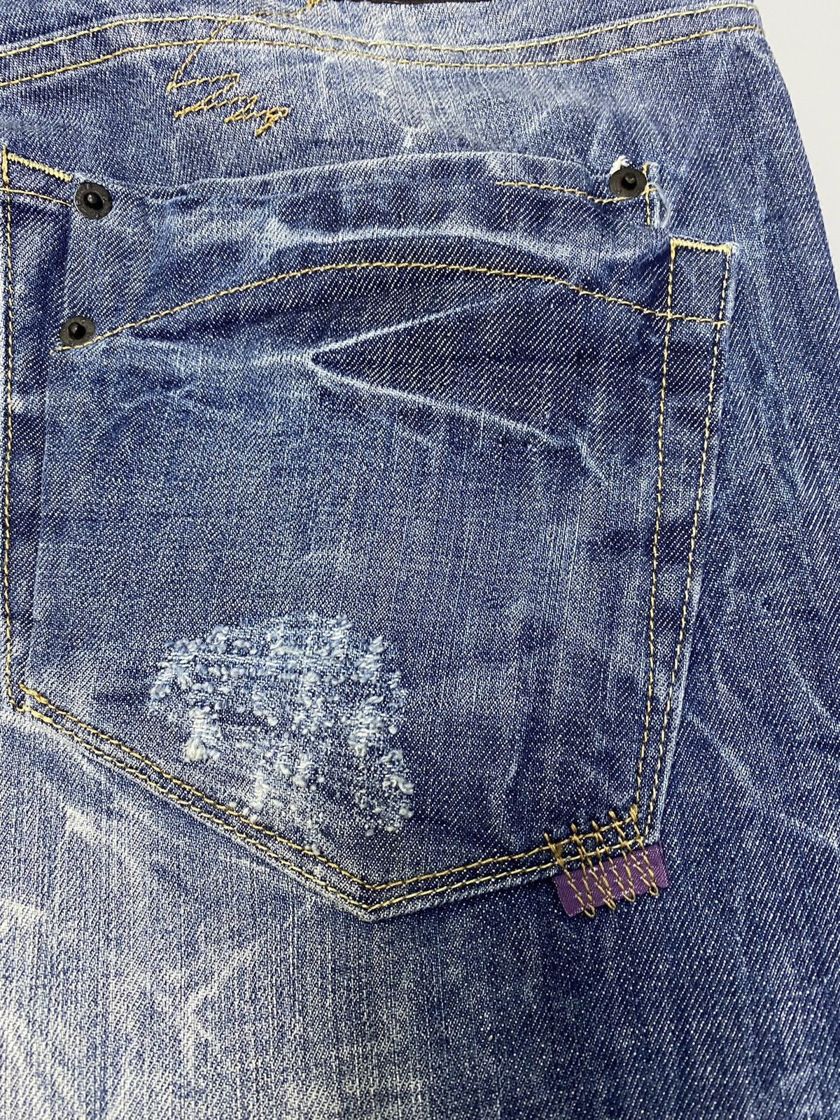 Japanese Brand × Prps NWT PRPS Distressed Blue Denim Jeans Size US 33 - 16 Thumbnail