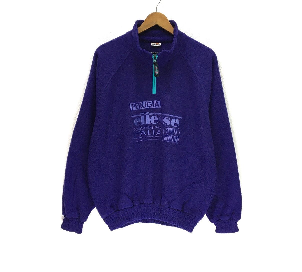 Ellesse × Sports Specialties Ellesse Fleece Half Zip BigLogo Sweatshirt Size L / US 10 / IT 46 - 1 Thumbnail