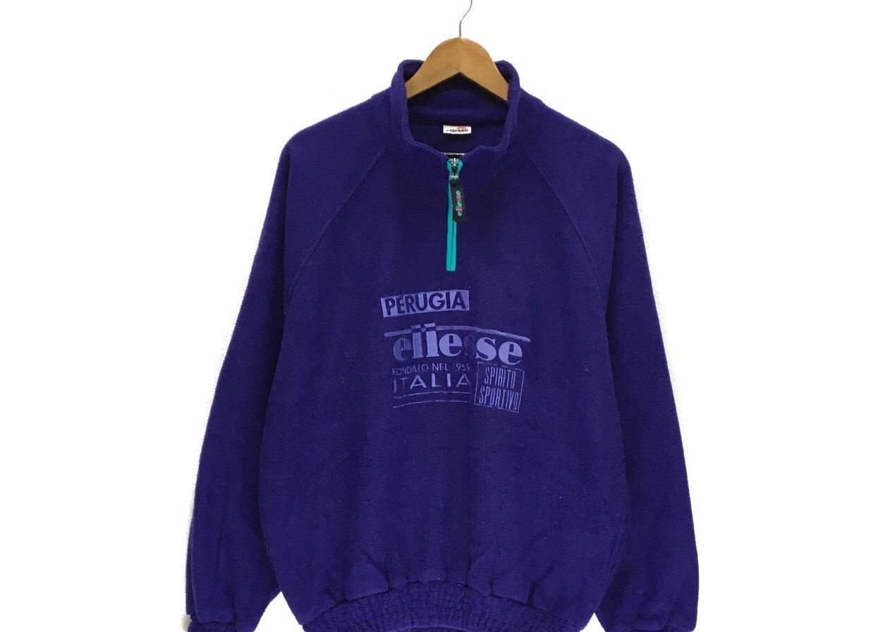 Ellesse × Sports Specialties Ellesse Fleece Half Zip BigLogo Sweatshirt Size L / US 10 / IT 46 - 2 Thumbnail