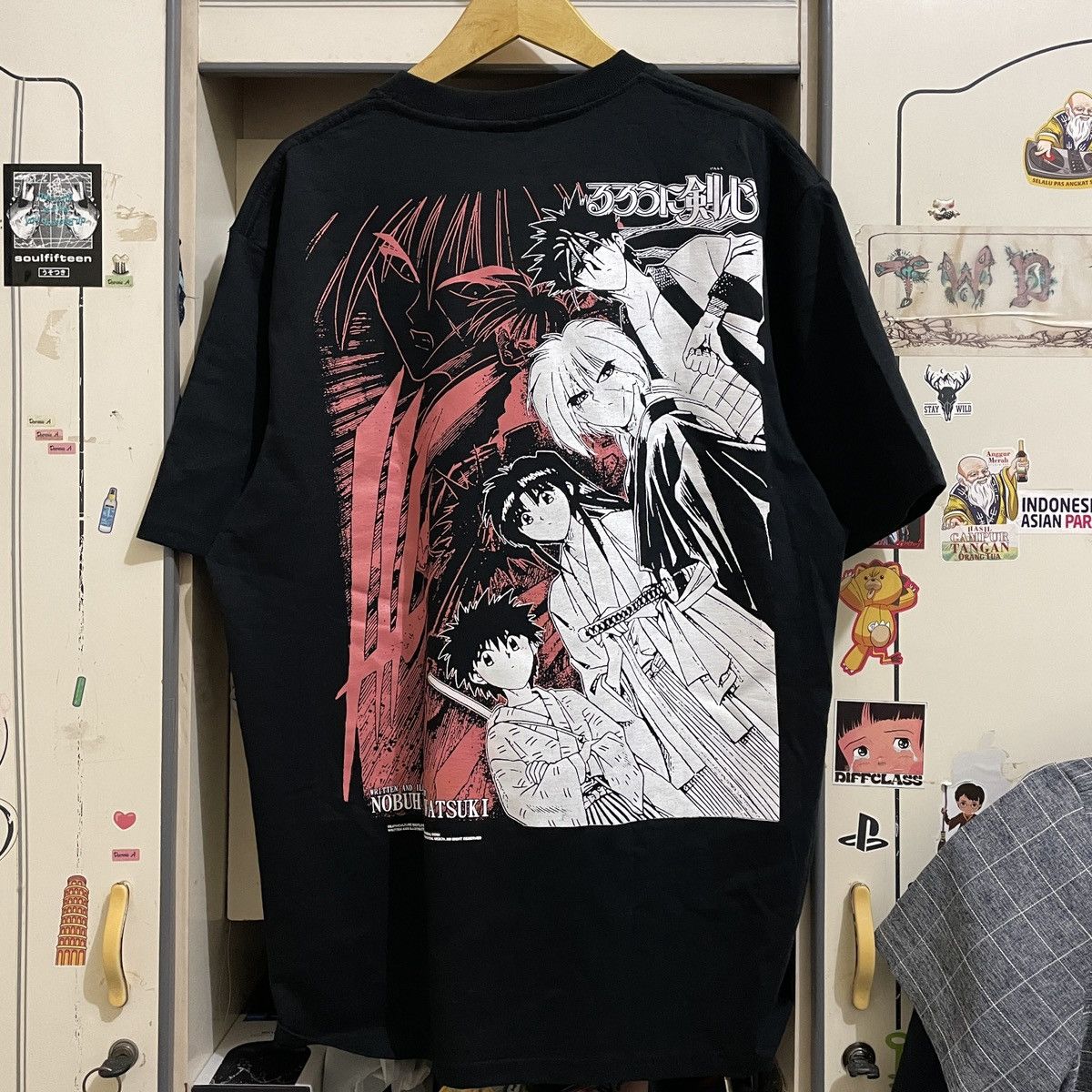 Anime Rurouni Kenshin Samurai X Anime Tee Manga Fans Made T shirt Size US XL / EU 56 / 4 - 4 Thumbnail