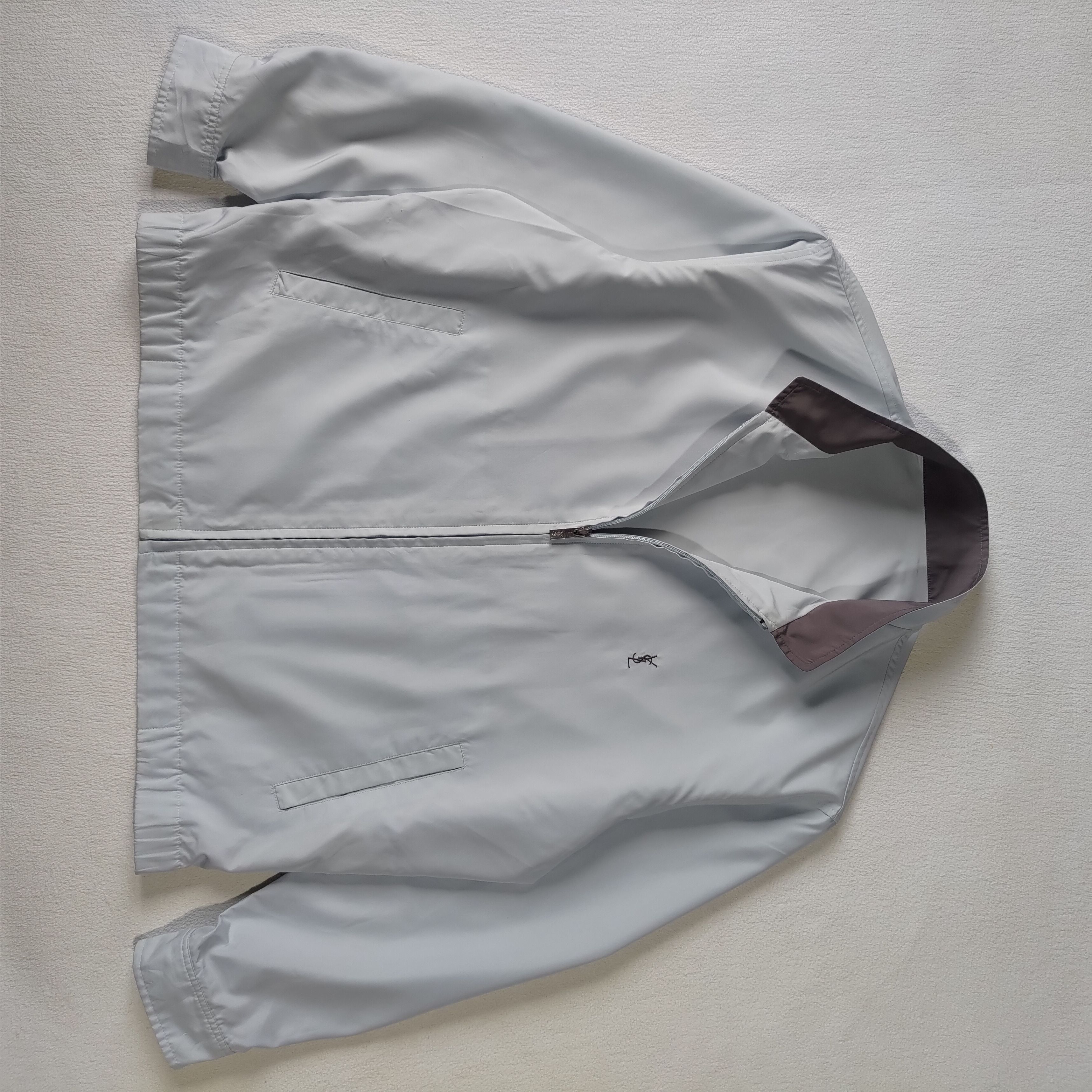 image of YVES Saint Laurent Vintage Light Jacket in Light Blue, Men's (Size Medium)