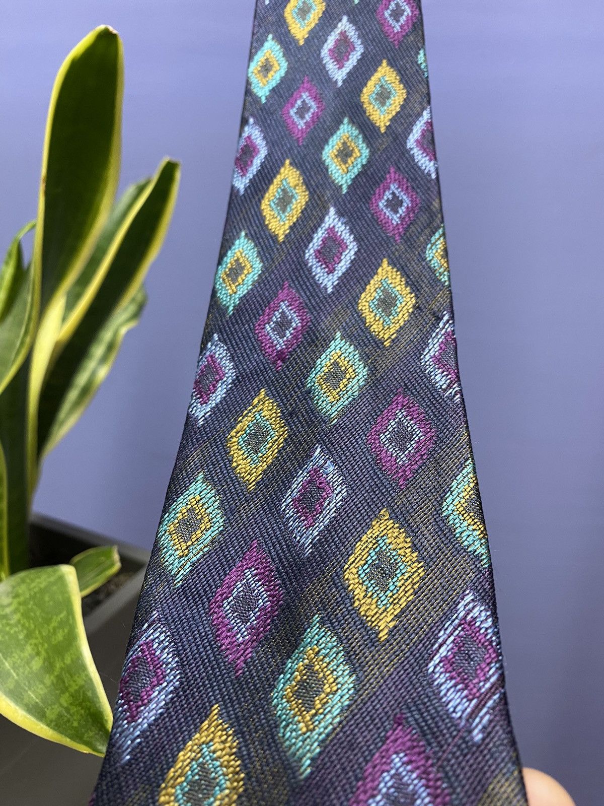 Fendi × Vintage Fendi Geometric Vintage Silk Tie Size ONE SIZE - 3 Thumbnail