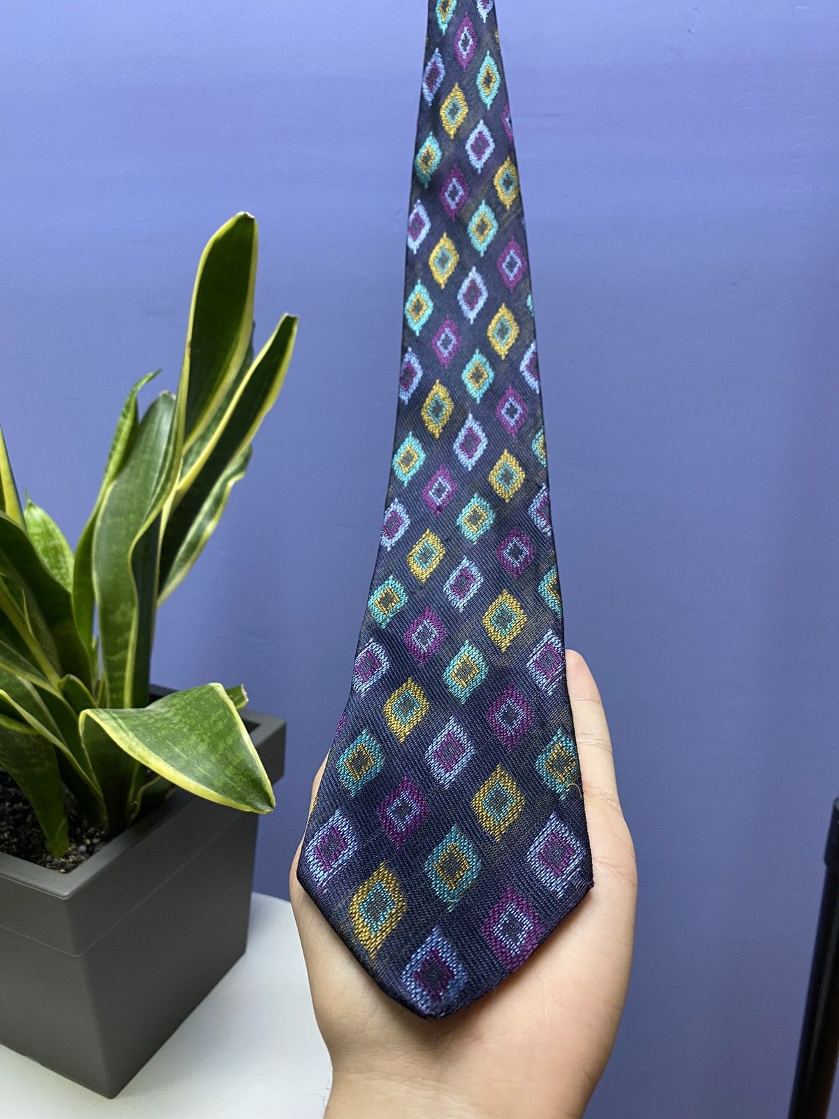 Fendi × Vintage Fendi Geometric Vintage Silk Tie Size ONE SIZE - 1 Thumbnail