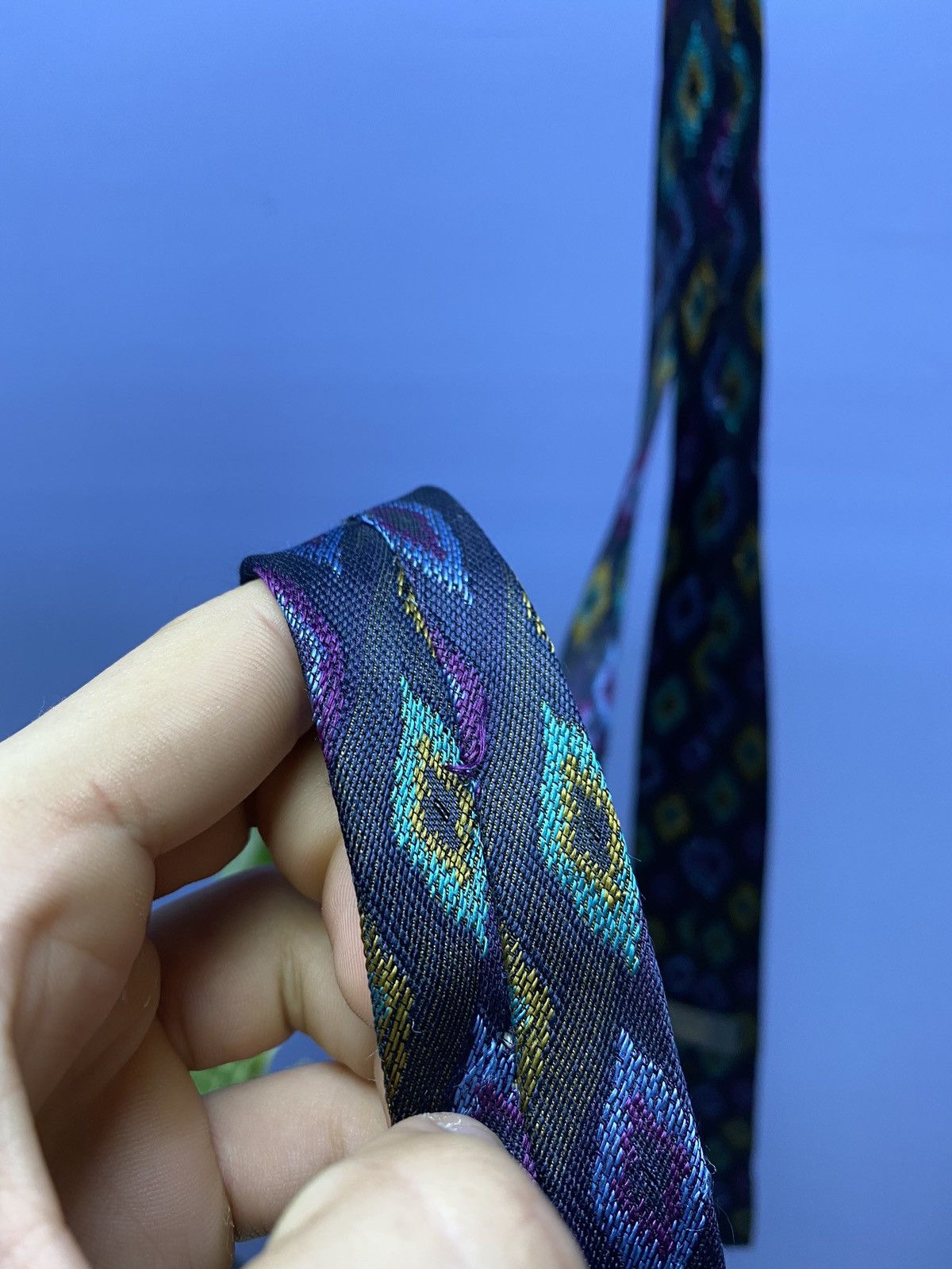 Fendi × Vintage Fendi Geometric Vintage Silk Tie Size ONE SIZE - 15 Thumbnail