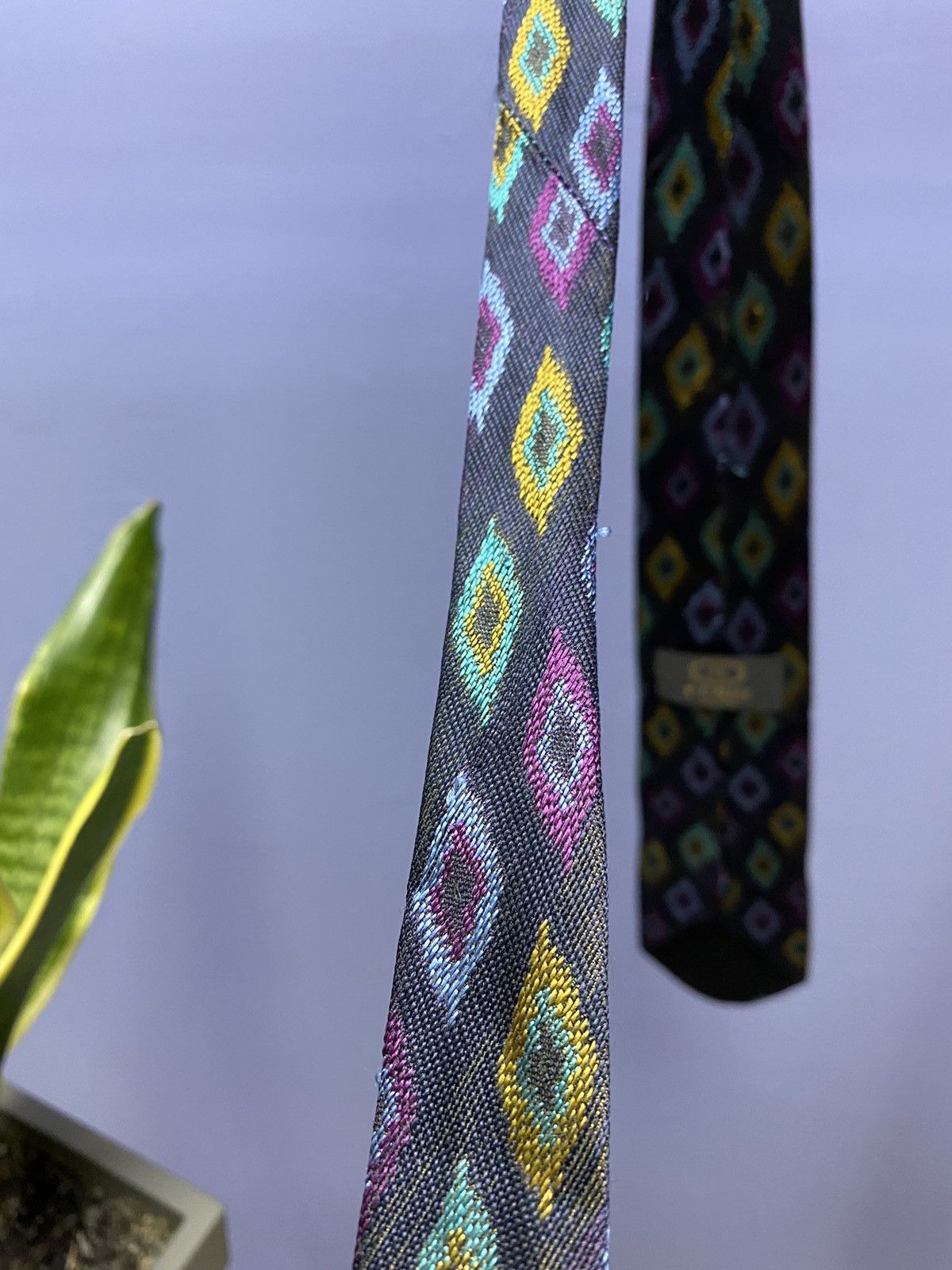 Fendi × Vintage Fendi Geometric Vintage Silk Tie Size ONE SIZE - 11 Thumbnail