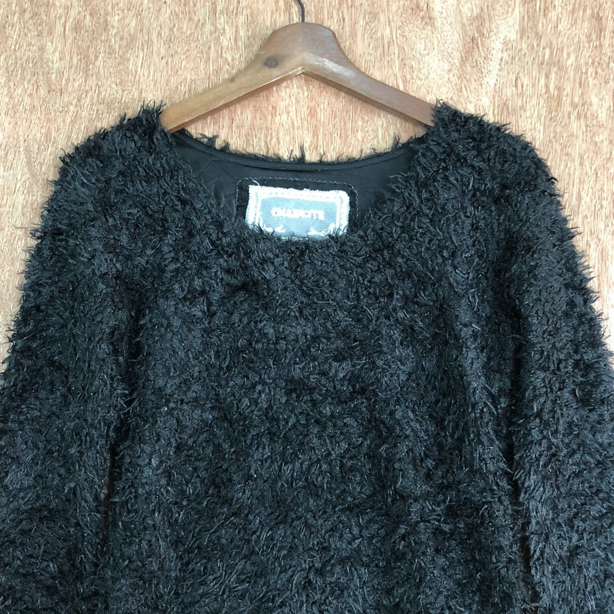 Homespun Knitwear Emsexcite Black Mohair Shag Shaggy Knitwear Size US S / EU 44-46 / 1 - 2 Thumbnail