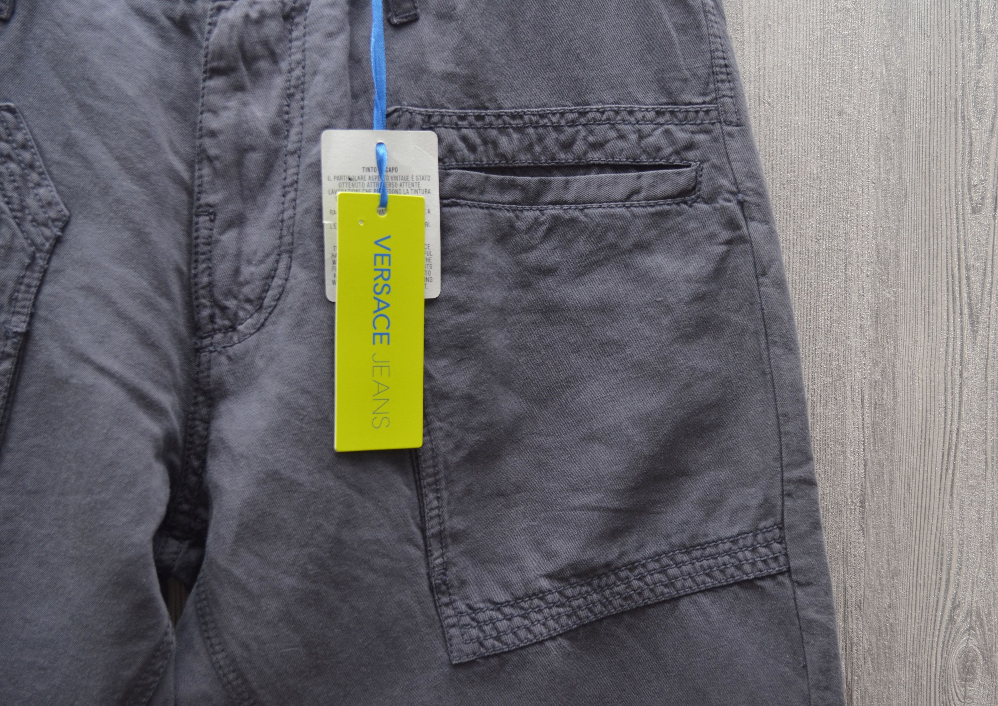 Versace × Versace Jeans Couture Versace Jeans Cargo Pants Navy Cotton Linen Sz W30 L34 Size US 30 / EU 46 - 10 Thumbnail