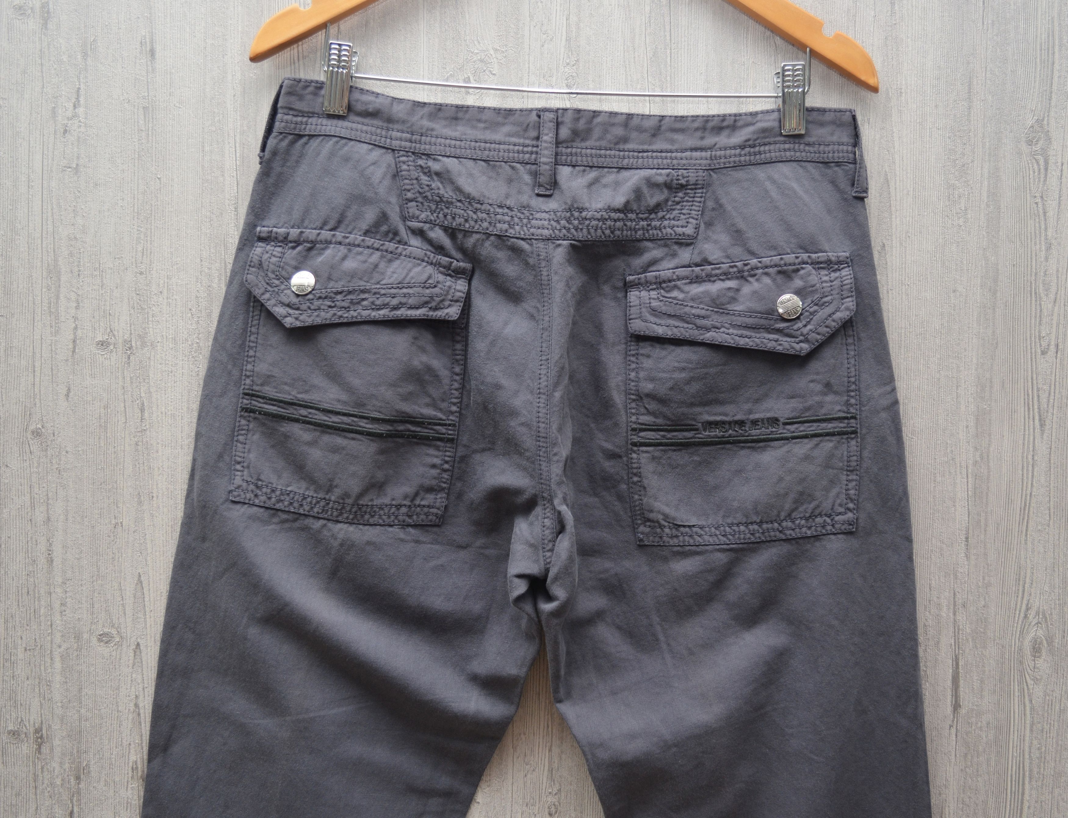 Versace × Versace Jeans Couture Versace Jeans Cargo Pants Navy Cotton Linen Sz W30 L34 Size US 30 / EU 46 - 16 Thumbnail