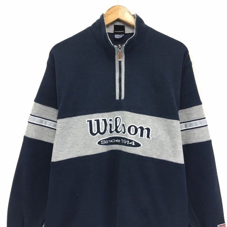 Sports Specialties × Vintage × Wilson Wilson Half Zip Sweatshirt Size US L / EU 52-54 / 3 - 3 Thumbnail