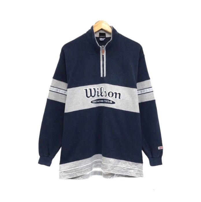 Sports Specialties × Vintage × Wilson Wilson Half Zip Sweatshirt Size US L / EU 52-54 / 3 - 1 Thumbnail