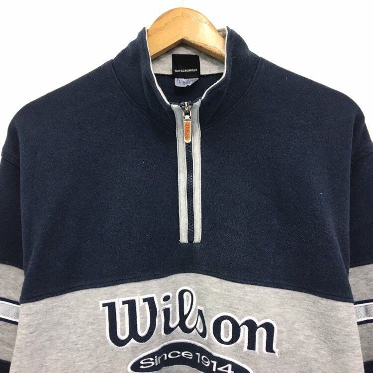Sports Specialties × Vintage × Wilson Wilson Half Zip Sweatshirt Size US L / EU 52-54 / 3 - 5 Thumbnail