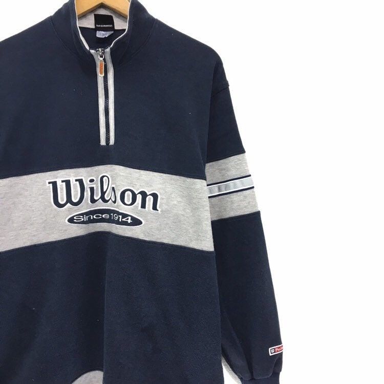 Sports Specialties × Vintage × Wilson Wilson Half Zip Sweatshirt Size US L / EU 52-54 / 3 - 4 Thumbnail