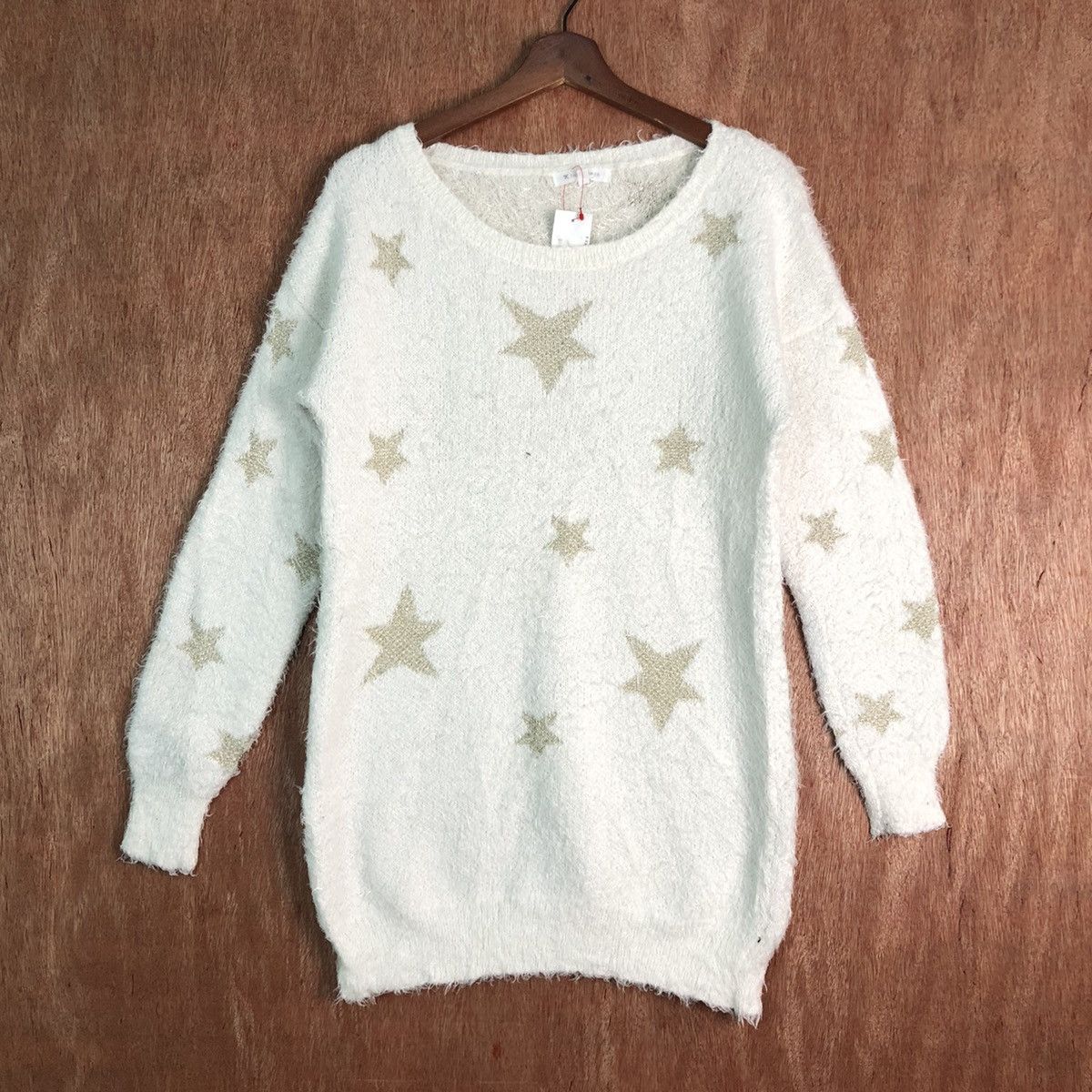 image of Homespun Knitwear x Takeo Kikuchi Tk White Mohair Soft Fur Shag Shaggy Knitwear, Men's (Size Medium