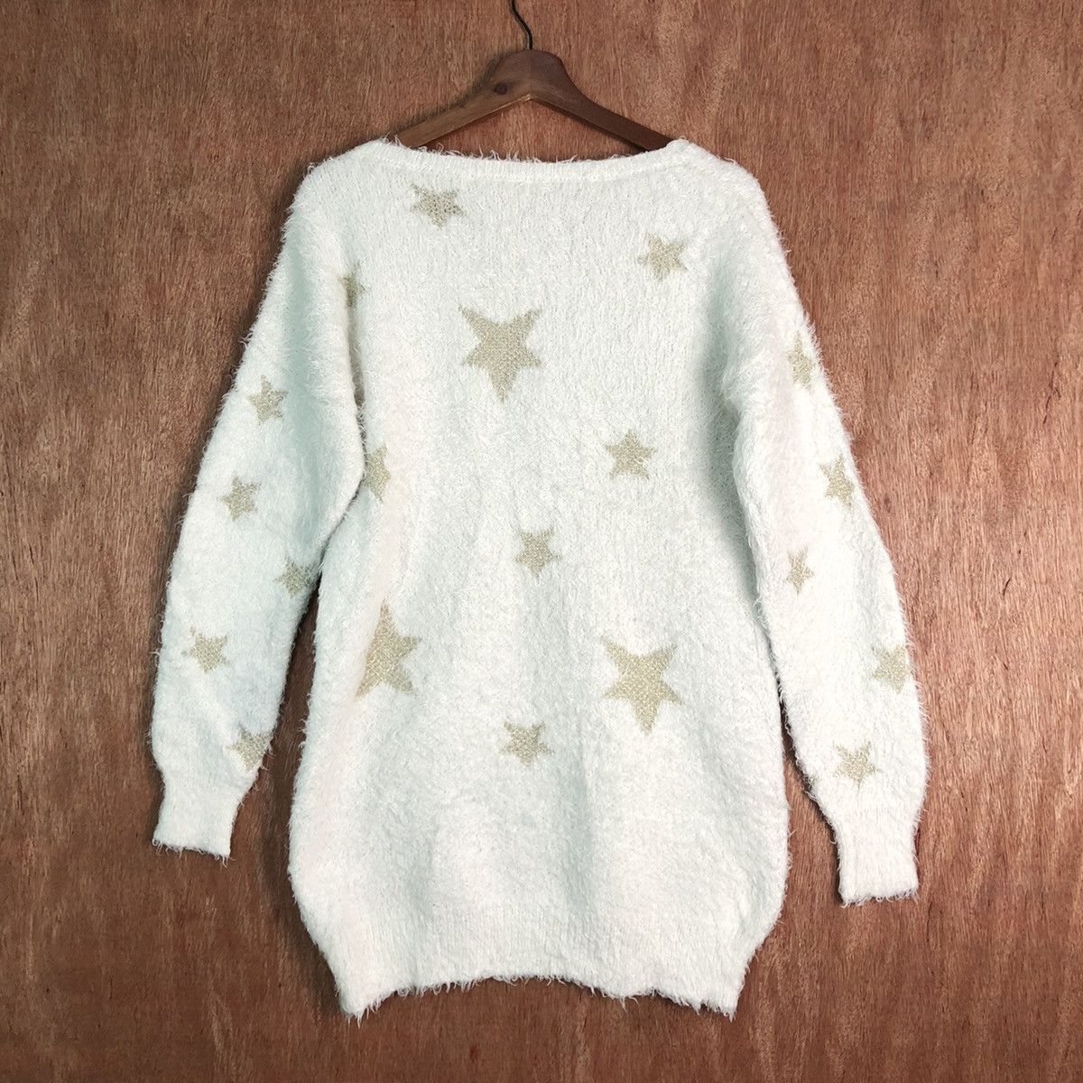 Homespun Knitwear × Japanese Brand × Takeo Kikuchi TK White Mohair Soft Fur Shag Shaggy Knitwear Size US M / EU 48-50 / 2 - 10 Thumbnail
