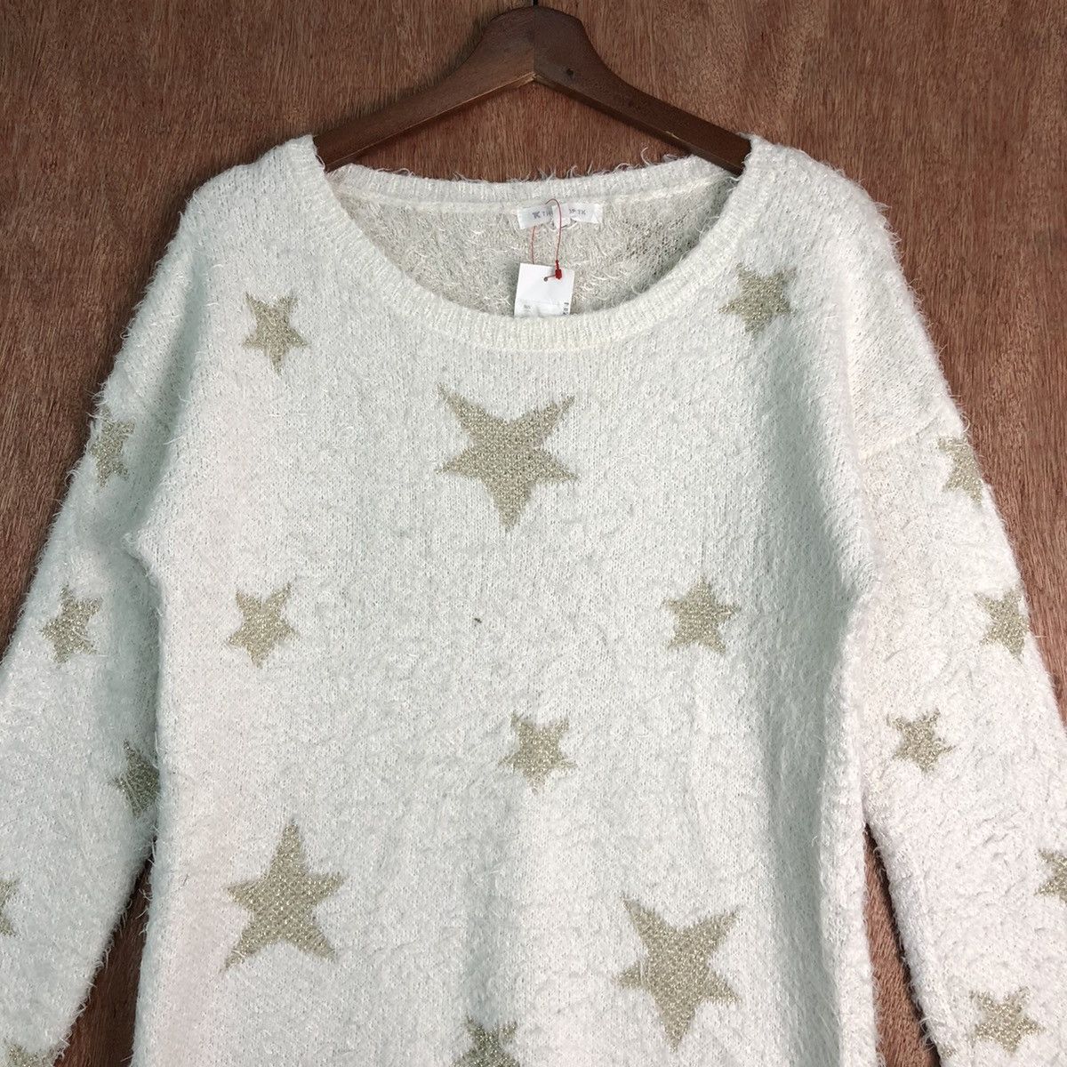 Homespun Knitwear × Japanese Brand × Takeo Kikuchi TK White Mohair Soft Fur Shag Shaggy Knitwear Size US M / EU 48-50 / 2 - 2 Thumbnail
