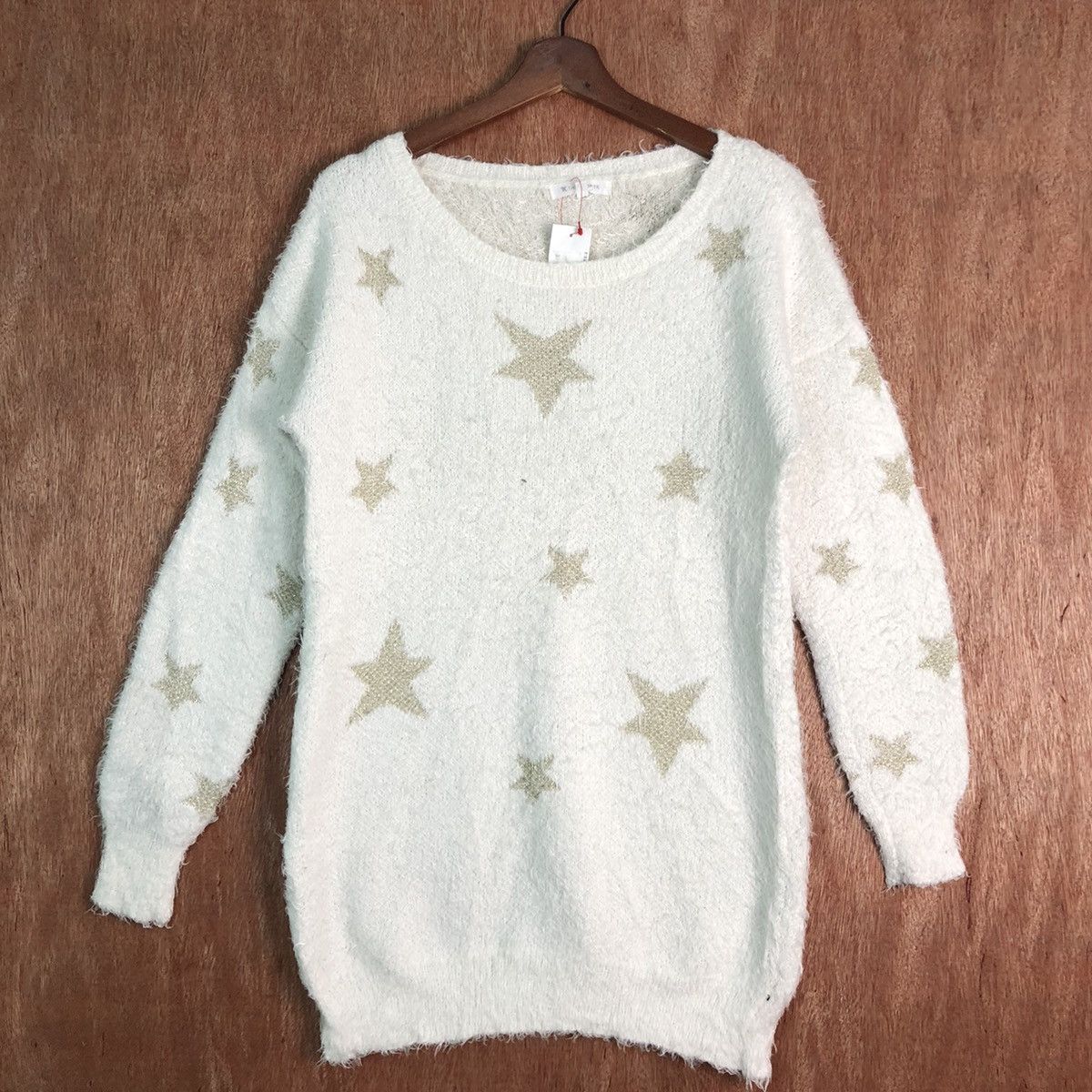 Homespun Knitwear × Japanese Brand × Takeo Kikuchi TK White Mohair Soft Fur Shag Shaggy Knitwear Size US M / EU 48-50 / 2 - 3 Thumbnail