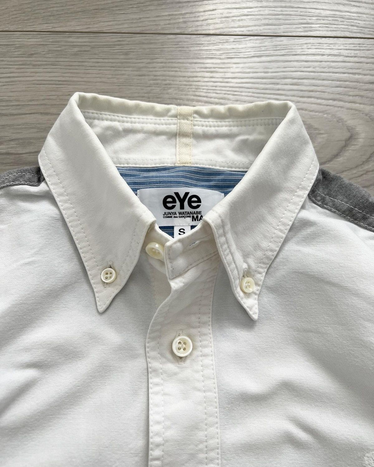 Comme des Garcons Junya Watanabe EYE AD2017 Elbow Patch Panelled Shirt Size US S / EU 44-46 / 1 - 4 Thumbnail