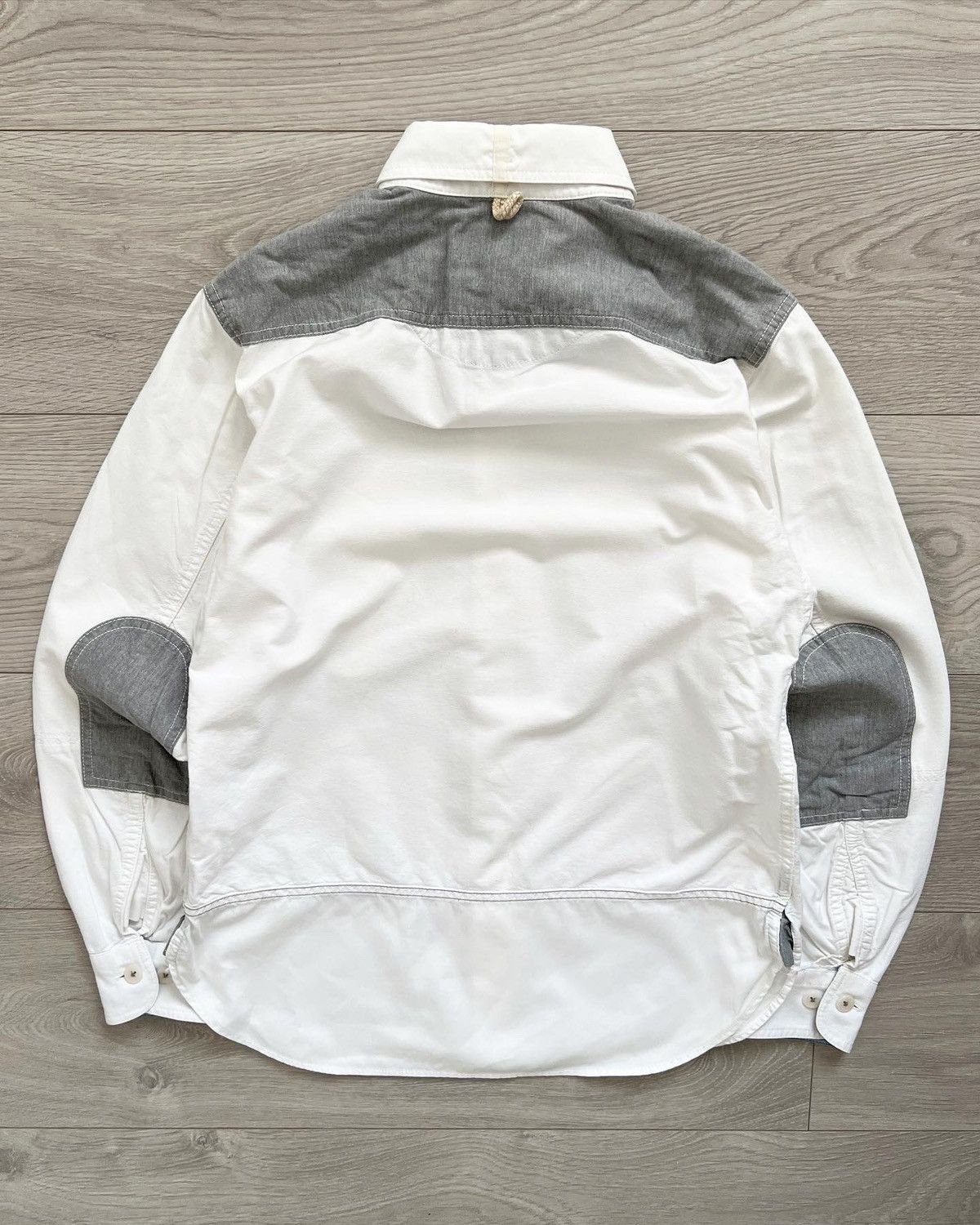 Comme des Garcons Junya Watanabe EYE AD2017 Elbow Patch Panelled Shirt Size US S / EU 44-46 / 1 - 2 Thumbnail
