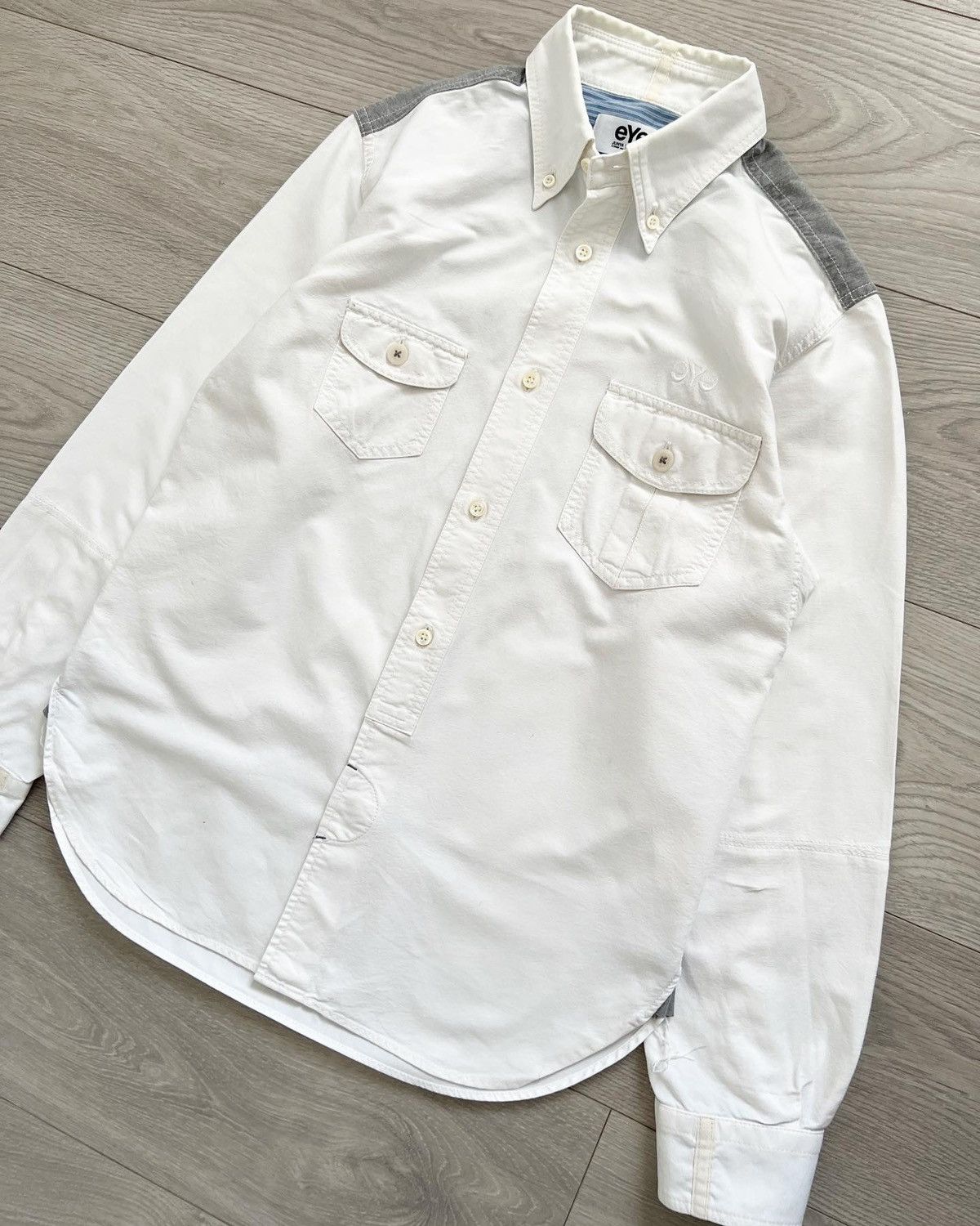 Comme des Garcons Junya Watanabe EYE AD2017 Elbow Patch Panelled Shirt Size US S / EU 44-46 / 1 - 7 Thumbnail