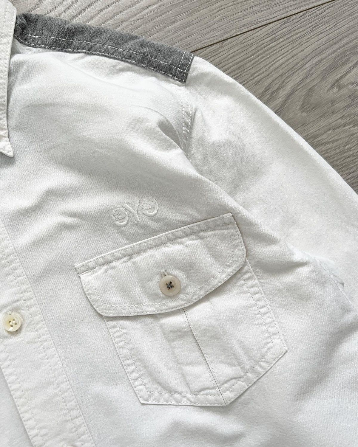 Comme des Garcons Junya Watanabe EYE AD2017 Elbow Patch Panelled Shirt Size US S / EU 44-46 / 1 - 5 Thumbnail
