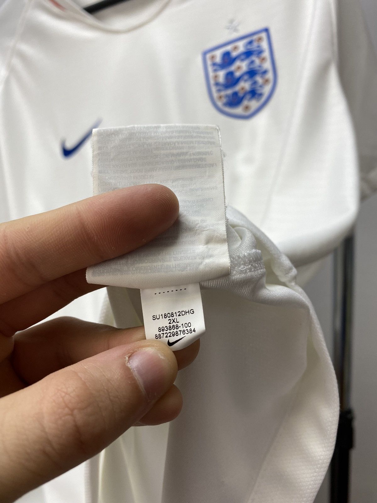 Nike × UEFA Nike 2018 2019 England Soccer Jersey Football Shirt Size US XXL / EU 58 / 5 - 11 Thumbnail