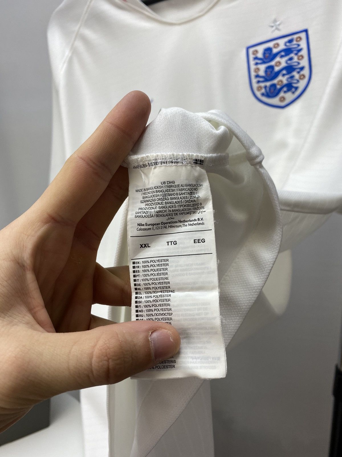 Nike × UEFA Nike 2018 2019 England Soccer Jersey Football Shirt Size US XXL / EU 58 / 5 - 10 Thumbnail