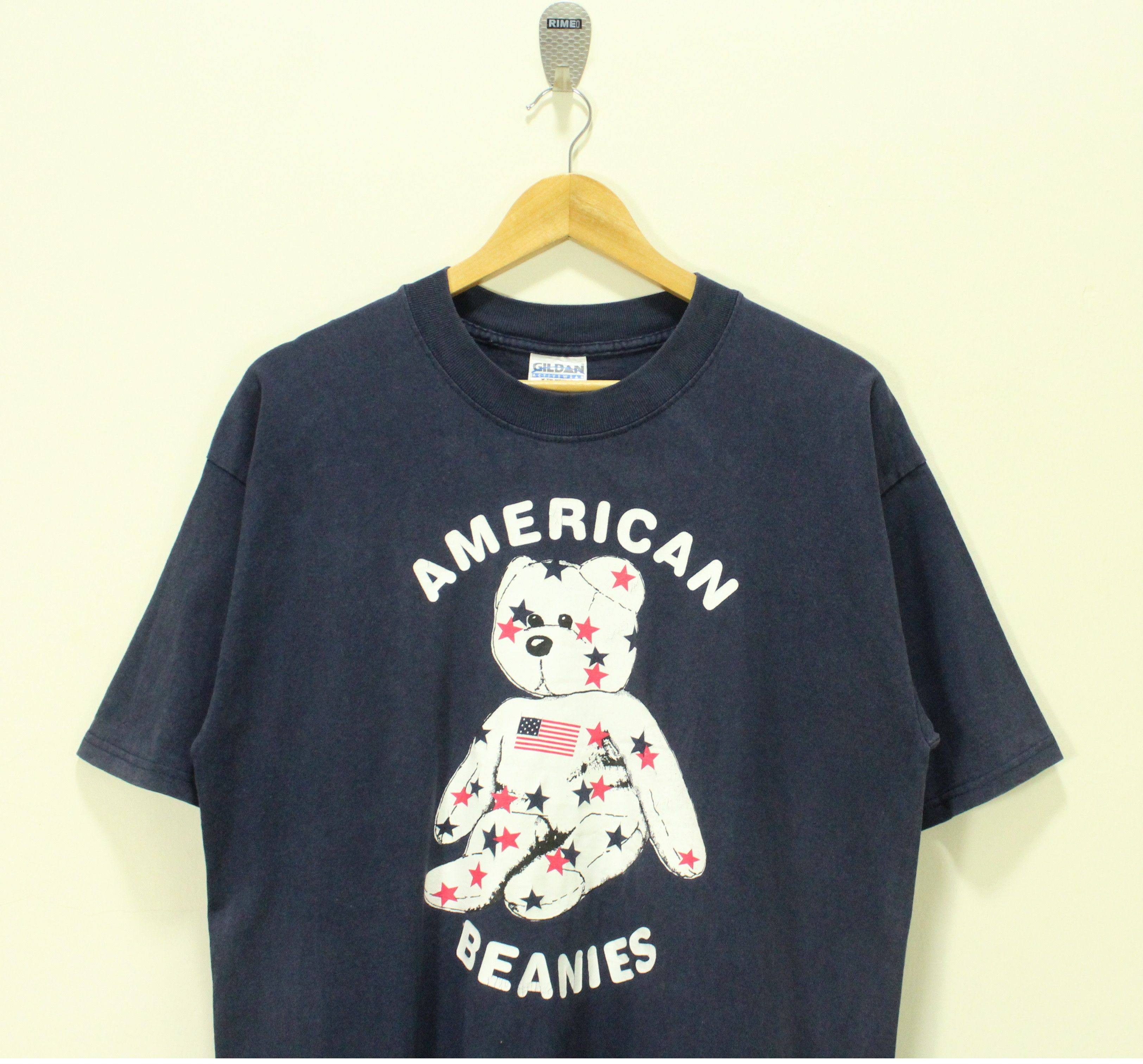 Teddy Fresh × Vintage Vintage AMERICAN BEANIES T Shirt Supreme Akira Nirvana Size US L / EU 52-54 / 3 - 2 Thumbnail