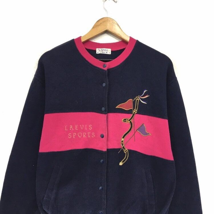 Japanese Brand Laevis Sports Button Up Varsity Sweater Size S / US 4 / IT 40 - 3 Thumbnail