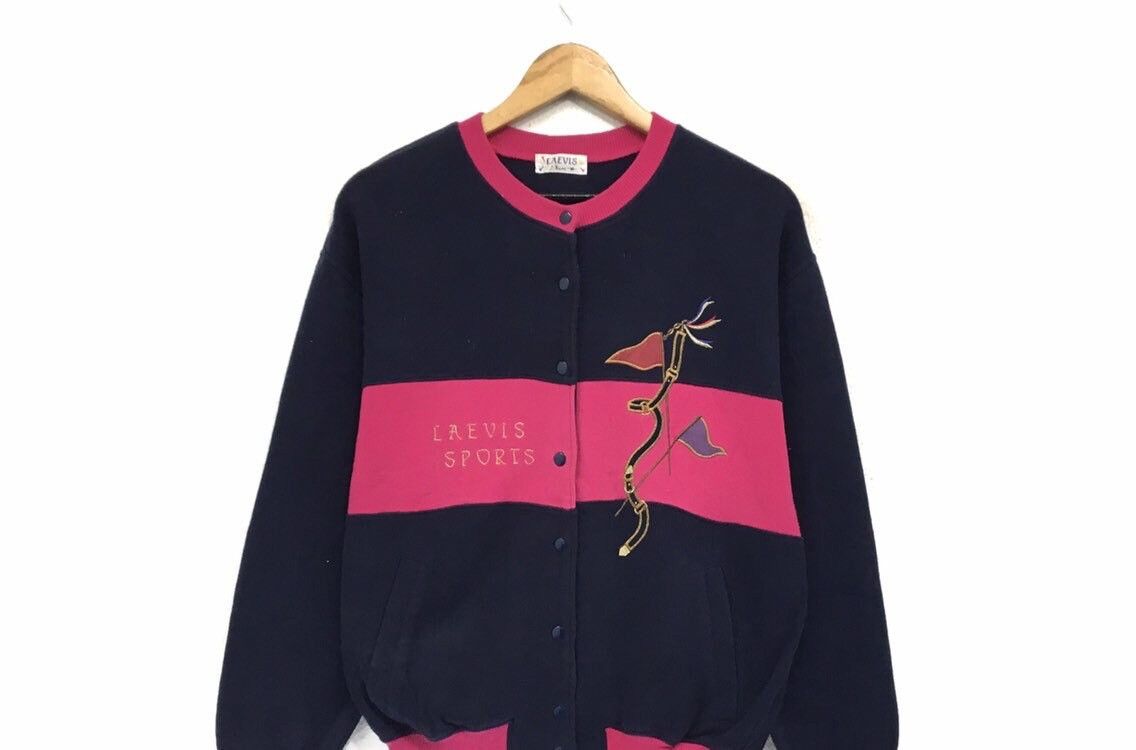 Japanese Brand Laevis Sports Button Up Varsity Sweater Size S / US 4 / IT 40 - 2 Thumbnail