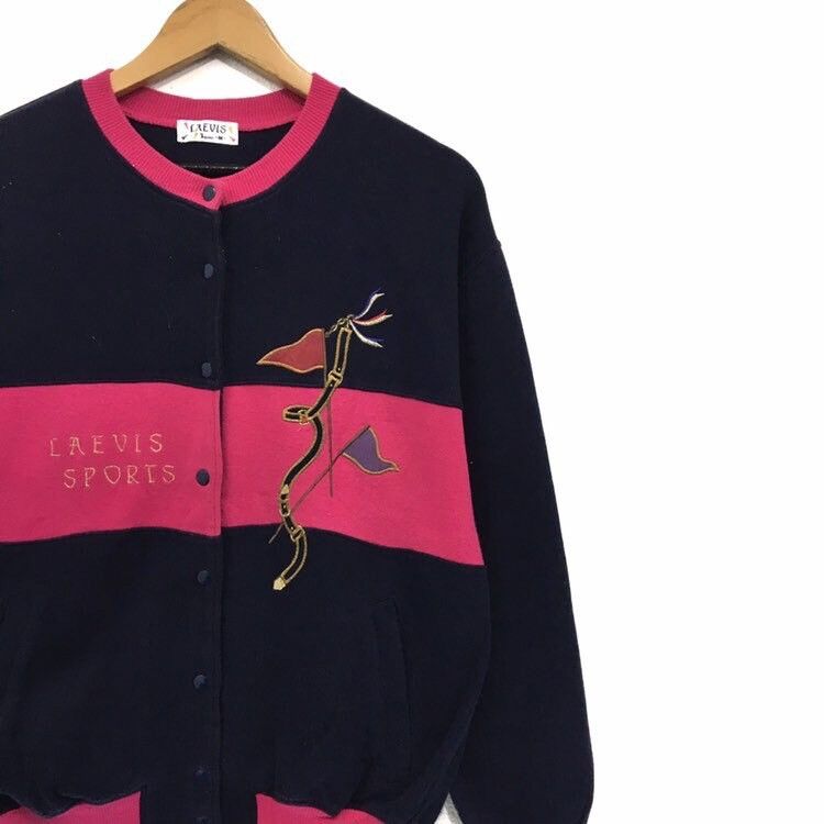 Japanese Brand Laevis Sports Button Up Varsity Sweater Size S / US 4 / IT 40 - 4 Thumbnail