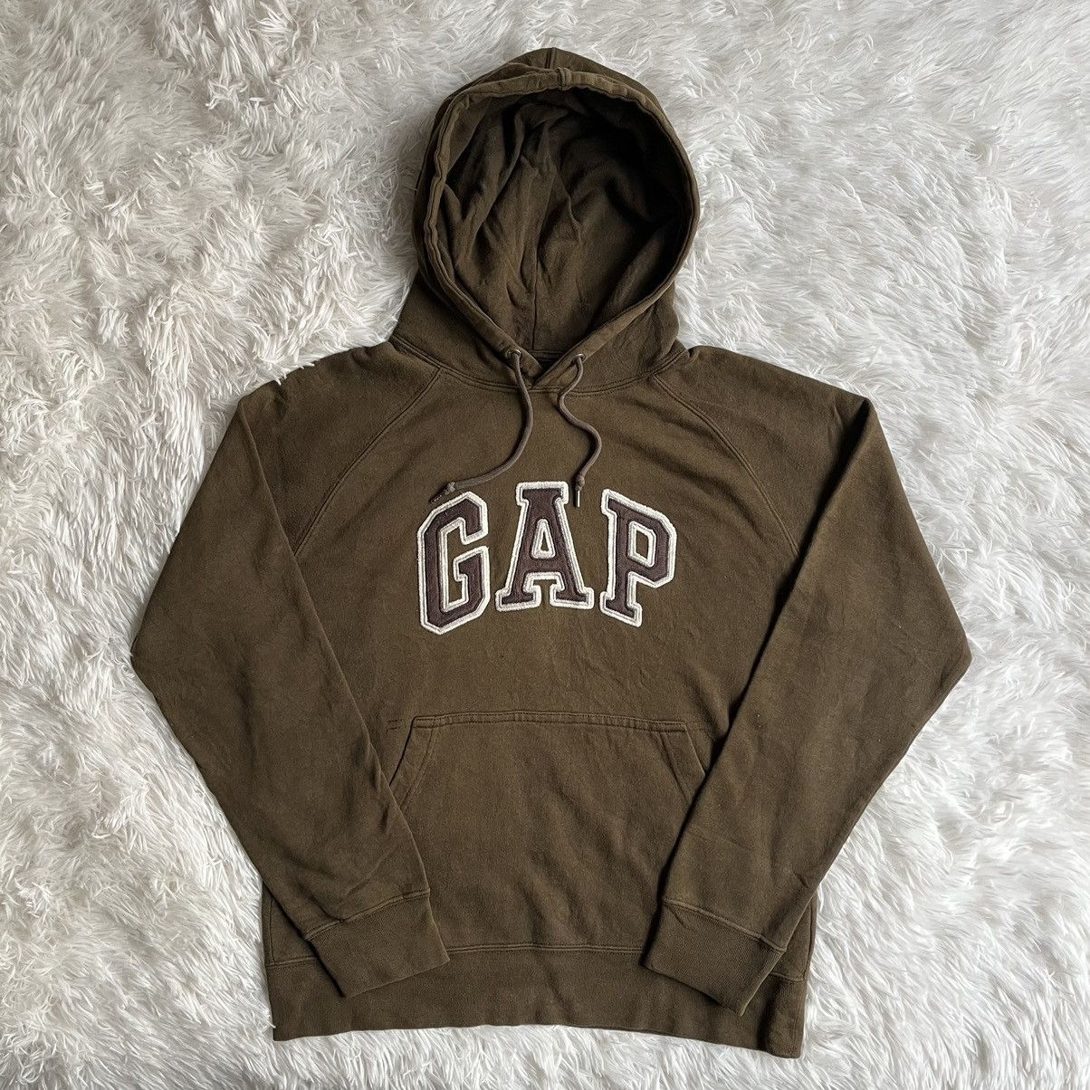 Rare Vintage Gap Y2K Brown Sweatshirt Hoodie