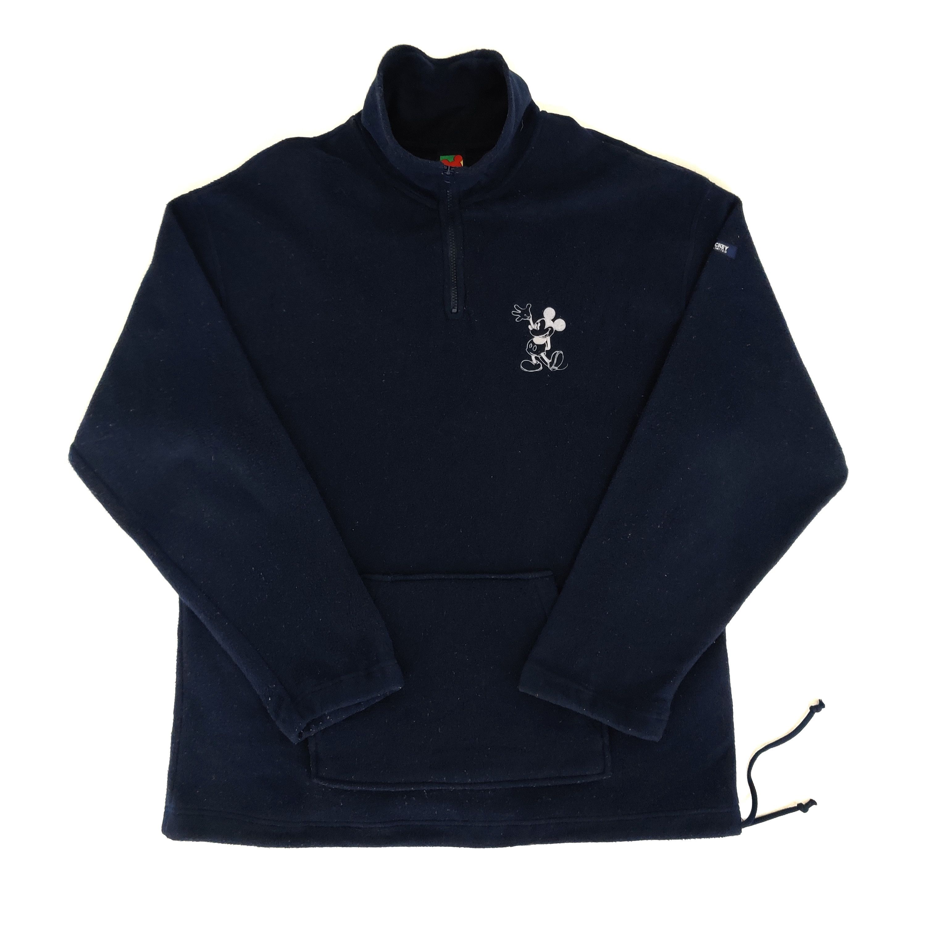 Disney Vintage Mickey Mouse Fleece Half Zipper Jacket Size US M / EU 48-50 / 2 - 1 Thumbnail