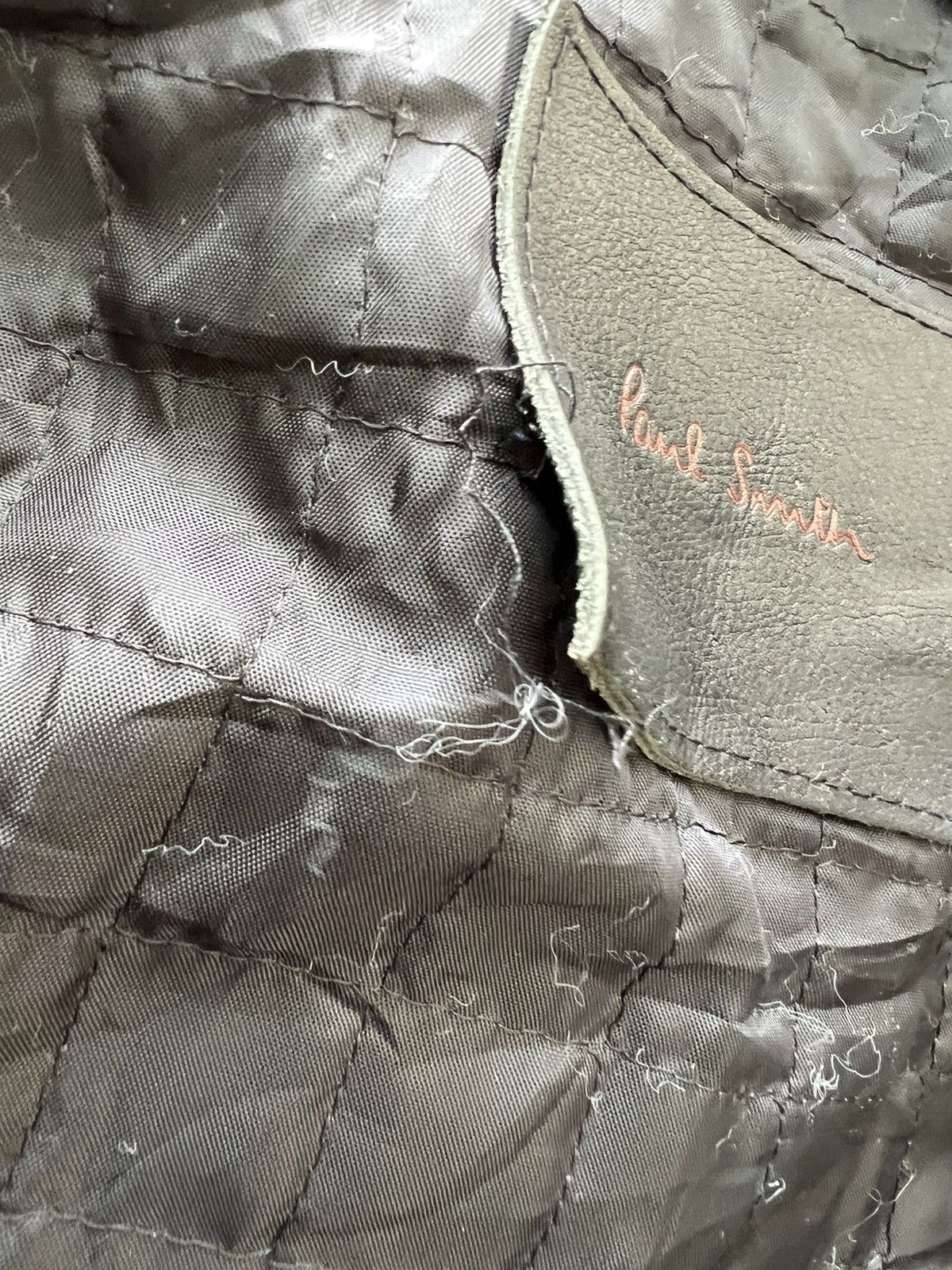 Paul Smith × Vintage Vintage Paul Smith Fade Patina Leather Zipper Jacket Size US S / EU 44-46 / 1 - 20 Thumbnail