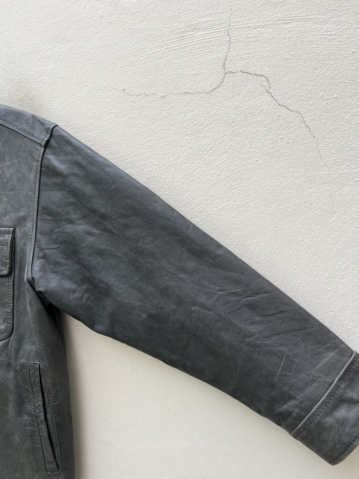 Paul Smith × Vintage Vintage Paul Smith Fade Patina Leather Zipper Jacket Size US S / EU 44-46 / 1 - 9 Thumbnail