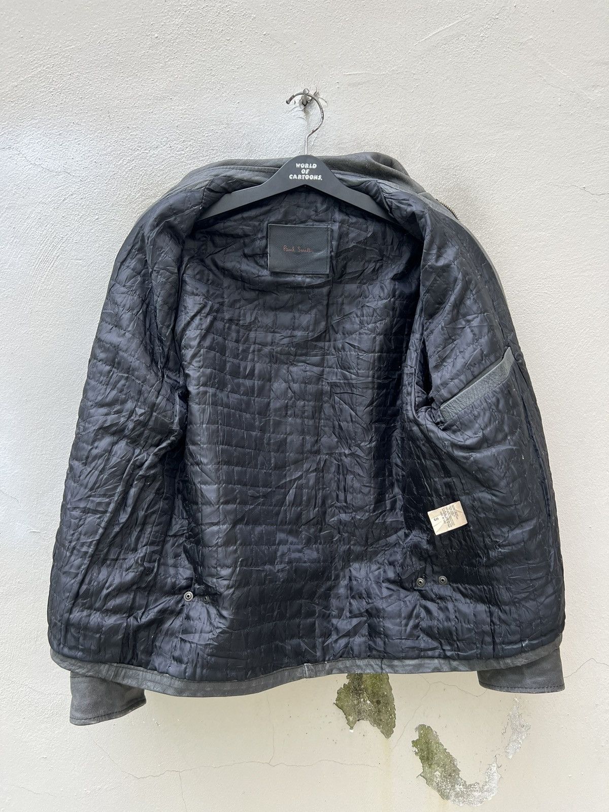 Paul Smith × Vintage Vintage Paul Smith Fade Patina Leather Zipper Jacket Size US S / EU 44-46 / 1 - 17 Thumbnail