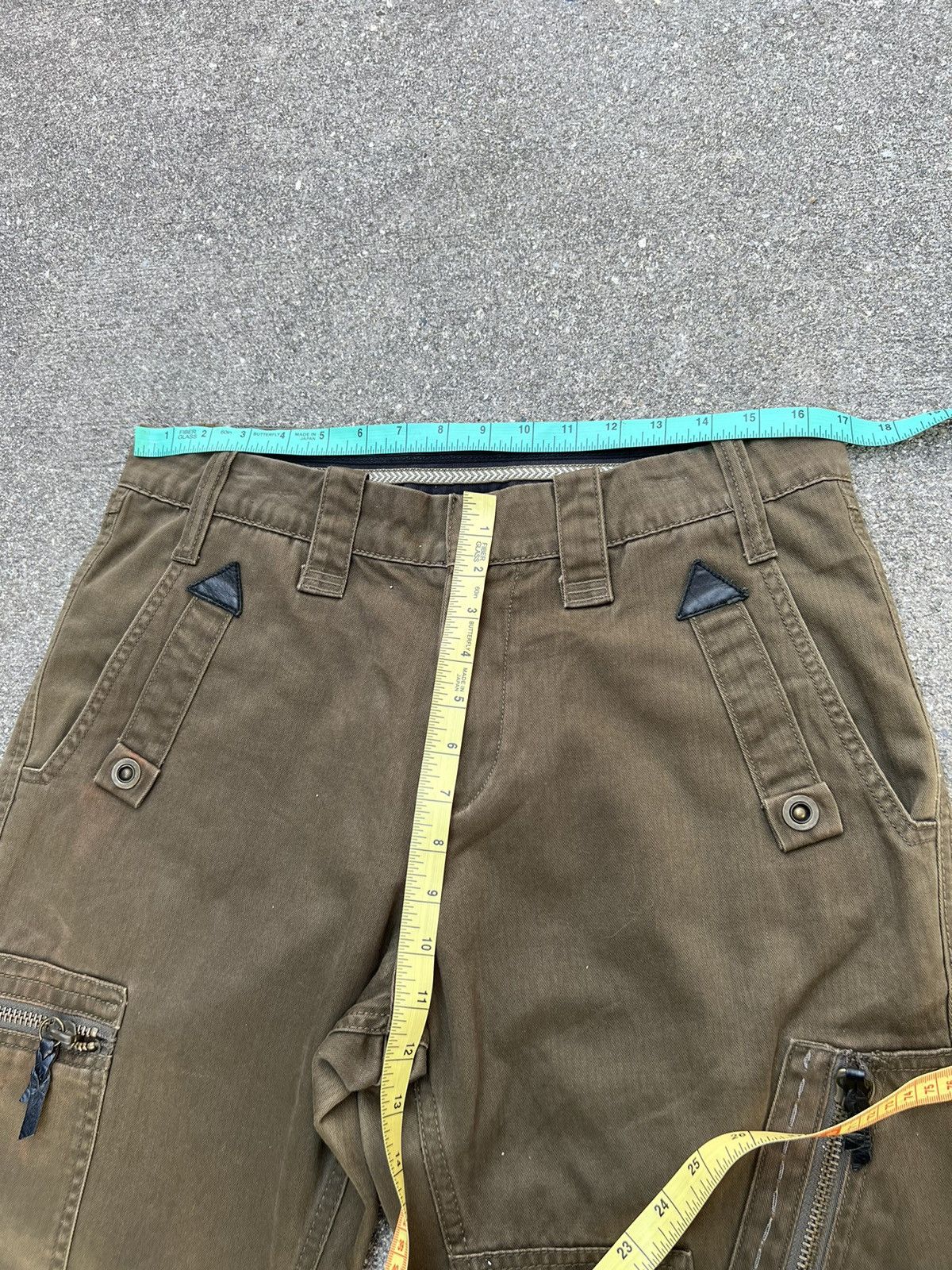 Nine Lives × Vintage Vintage Nine Lives Fade Olive Green Tactical Cargo Trouser Size US 32 / EU 48 - 2 Thumbnail