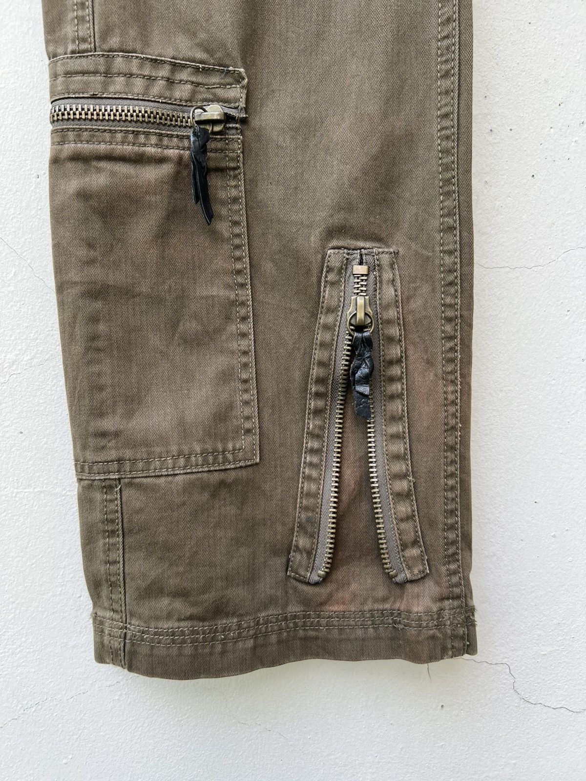 Nine Lives × Vintage Vintage Nine Lives Fade Olive Green Tactical Cargo Trouser Size US 32 / EU 48 - 10 Thumbnail