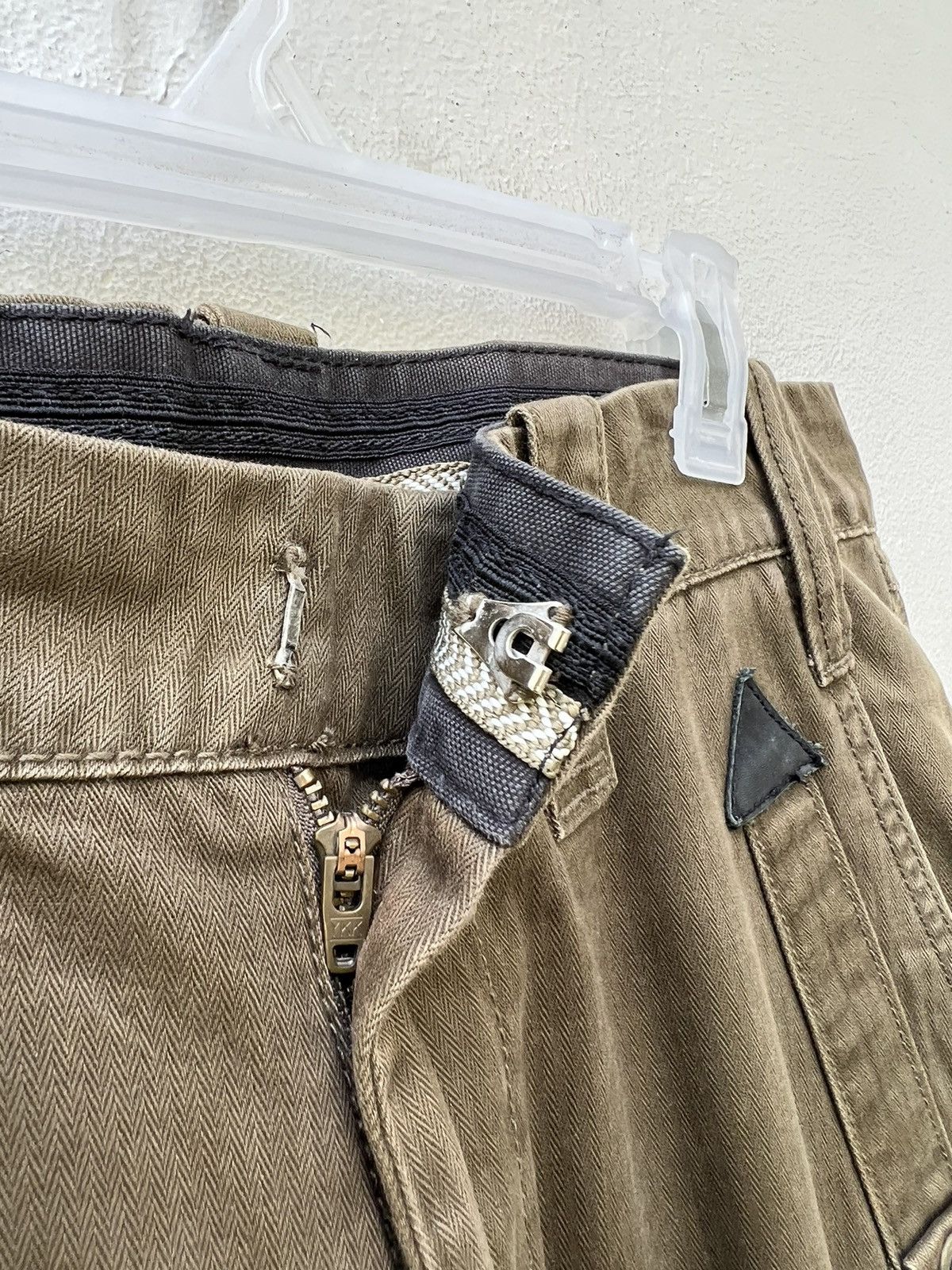 Nine Lives × Vintage Vintage Nine Lives Fade Olive Green Tactical Cargo Trouser Size US 32 / EU 48 - 7 Thumbnail
