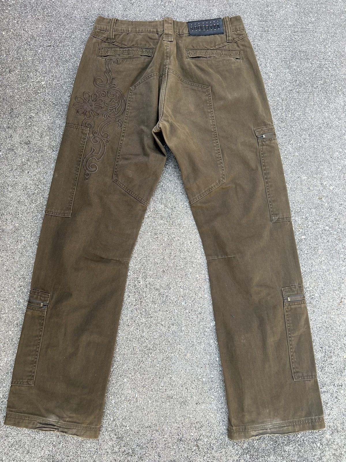 Nine Lives × Vintage Vintage Nine Lives Fade Olive Green Tactical Cargo Trouser Size US 32 / EU 48 - 5 Thumbnail