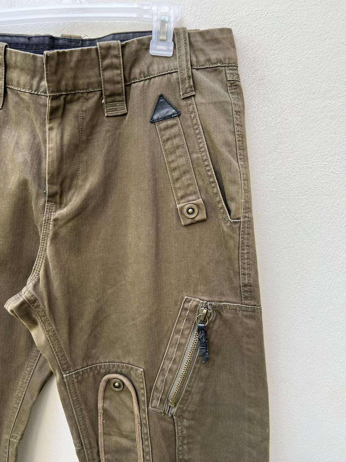 Nine Lives × Vintage Vintage Nine Lives Fade Olive Green Tactical Cargo Trouser Size US 32 / EU 48 - 11 Thumbnail