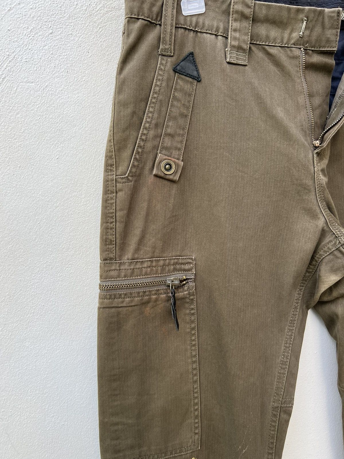 Nine Lives × Vintage Vintage Nine Lives Fade Olive Green Tactical Cargo Trouser Size US 32 / EU 48 - 8 Thumbnail
