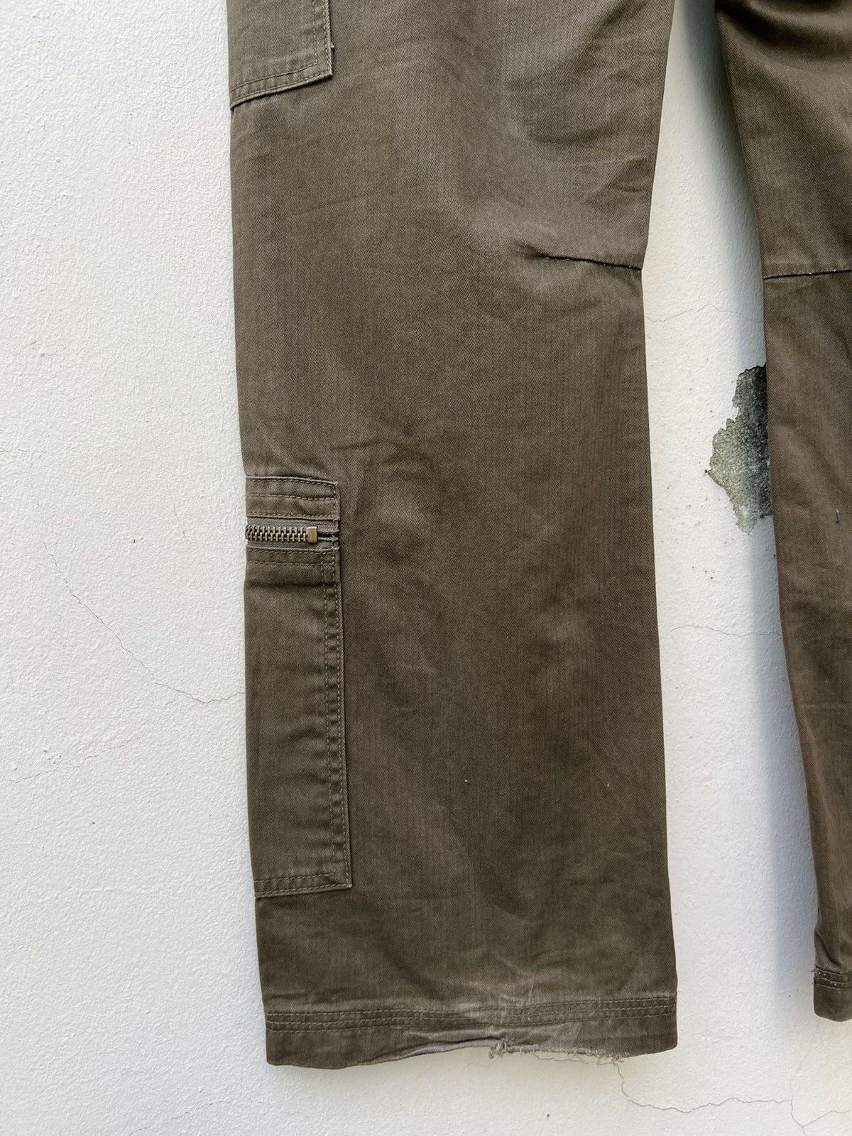 Nine Lives × Vintage Vintage Nine Lives Fade Olive Green Tactical Cargo Trouser Size US 32 / EU 48 - 16 Thumbnail
