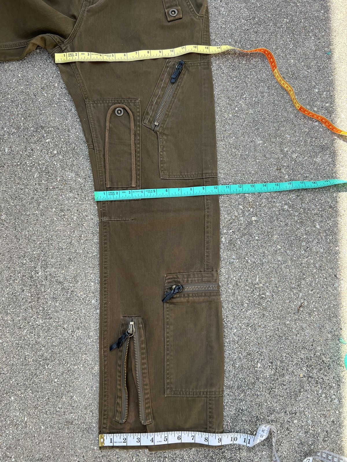 Nine Lives × Vintage Vintage Nine Lives Fade Olive Green Tactical Cargo Trouser Size US 32 / EU 48 - 3 Thumbnail