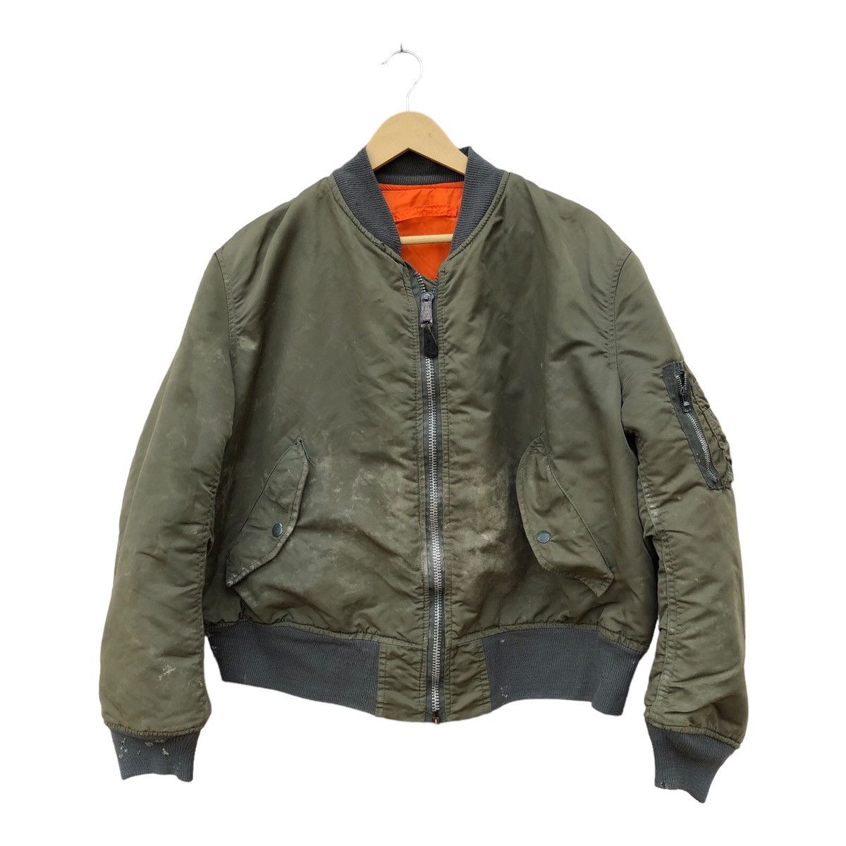 image of Flying Bomber Jacket Alpha Industries Us Air Force in Green, Men's (Size Large)