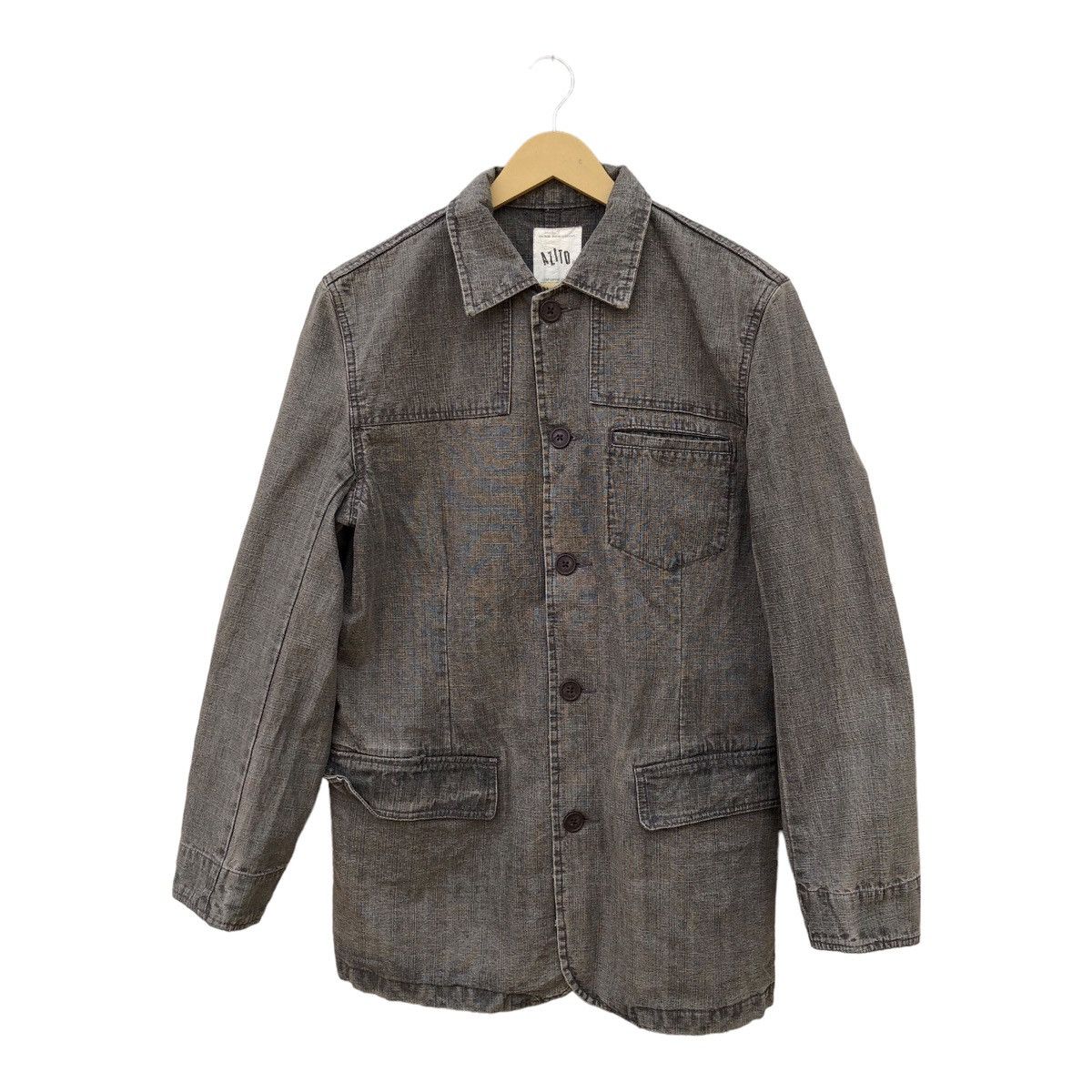 image of Denim Jacket x Vintage Azito Vintage Taste Garment Overcoat Jacket Jeans Workers in Black (Size Med