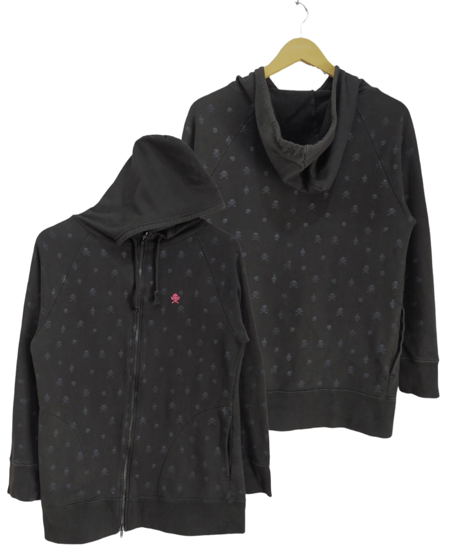 Japanese Brand Vintage Algonquins Skull Logo Punk Zip Up Hoodie Size US M / EU 48-50 / 2 - 1 Thumbnail