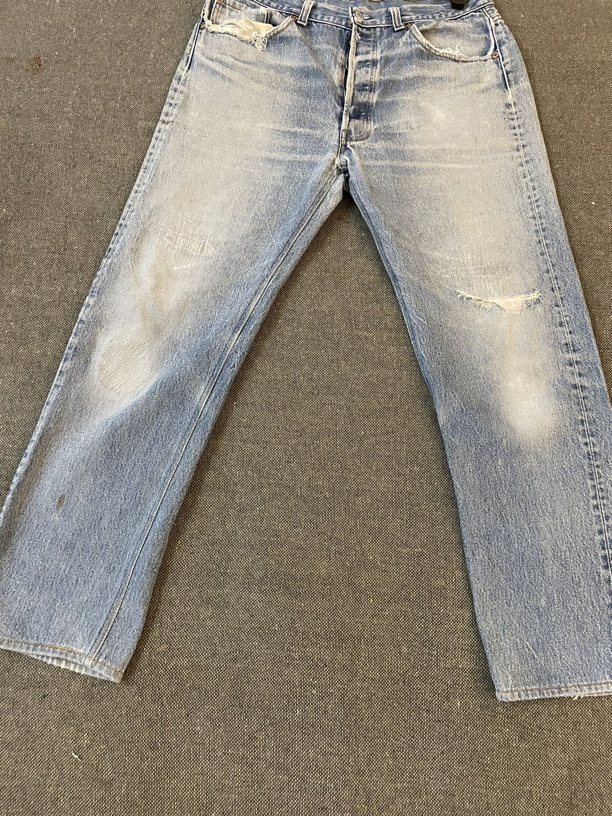 Levi's Vintage Clothing Vintage 90s Faded Distressed Levi’s 501 Jeans Size US 34 / EU 50 - 3 Thumbnail
