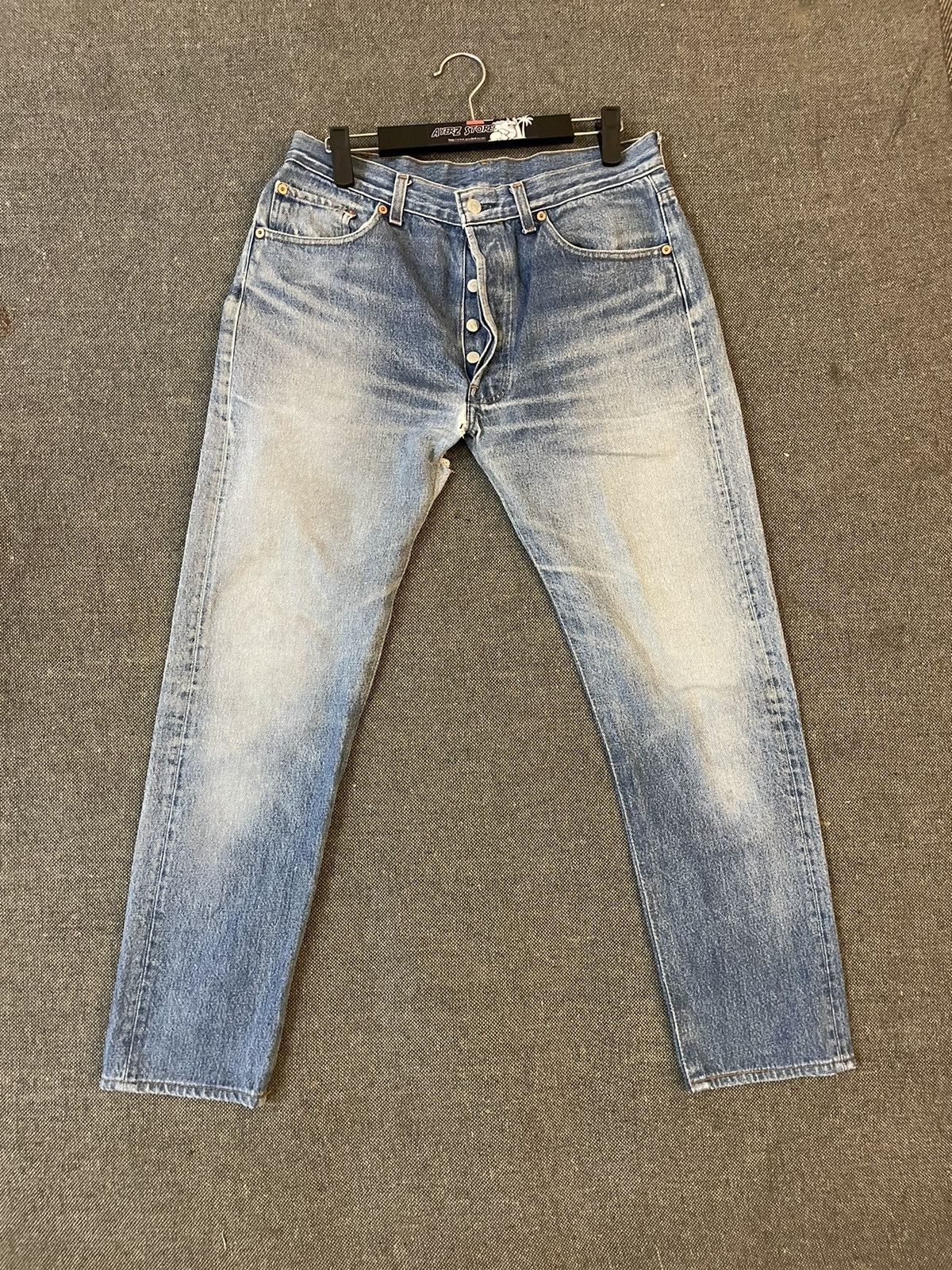 Levi's Vintage Clothing Vintage 90s Faded Distressed Levi’s 501 Jeans Size US 32 / EU 48 - 1 Thumbnail